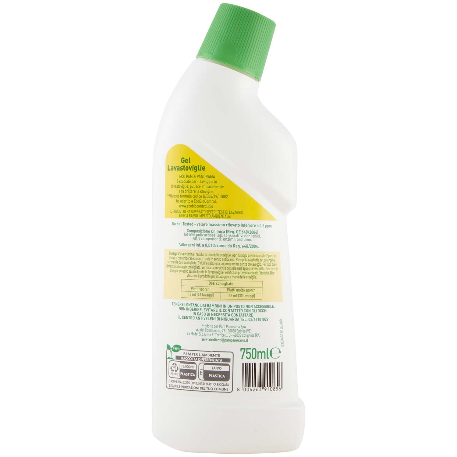 ECO Gel Lavastoviglie profumo limone 750 ml – immagine 4