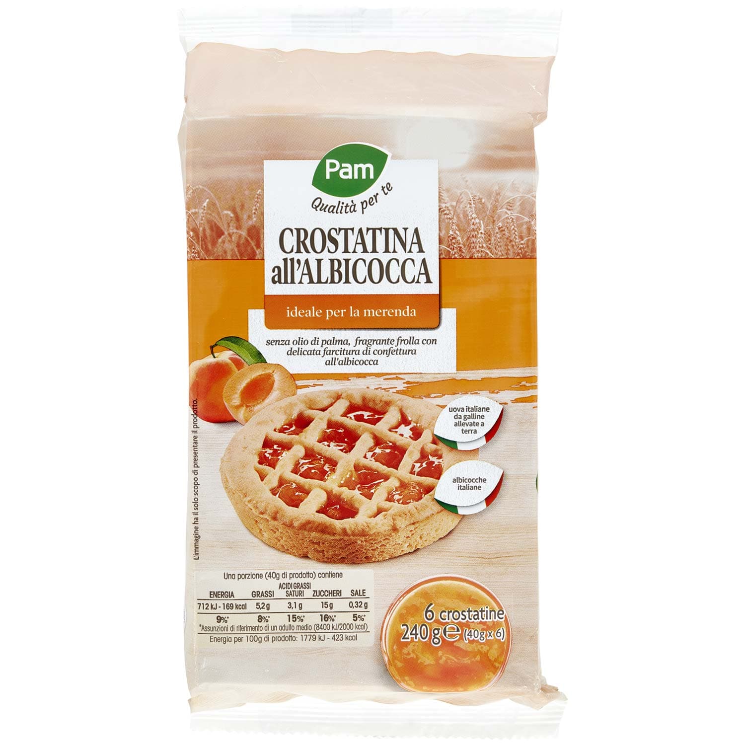 PAM PANORAMA Crostatina all'albicocca 240g (40g x 6) – immagine 2