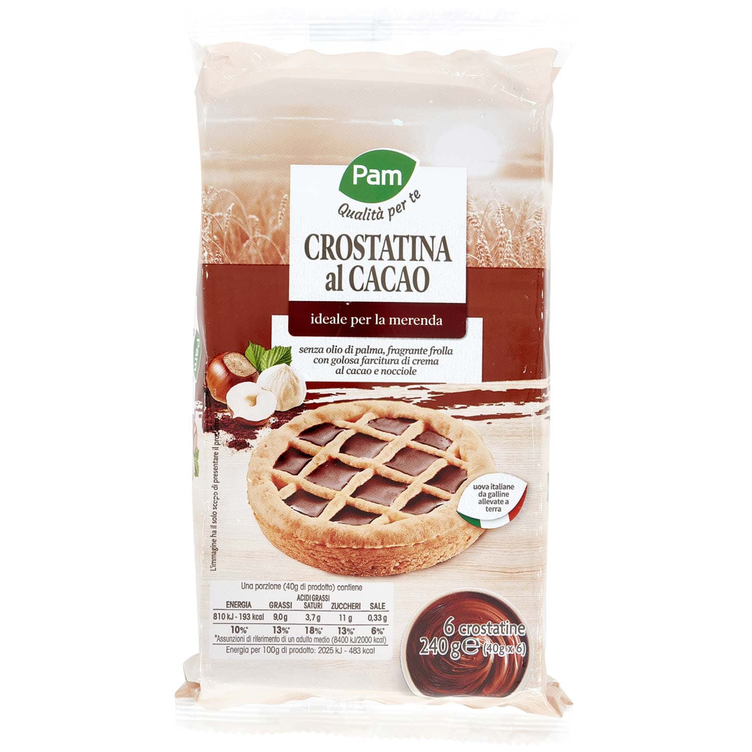 PAM PANORAMA Crostatina al cacao 240g (40g x 6) – immagine 2