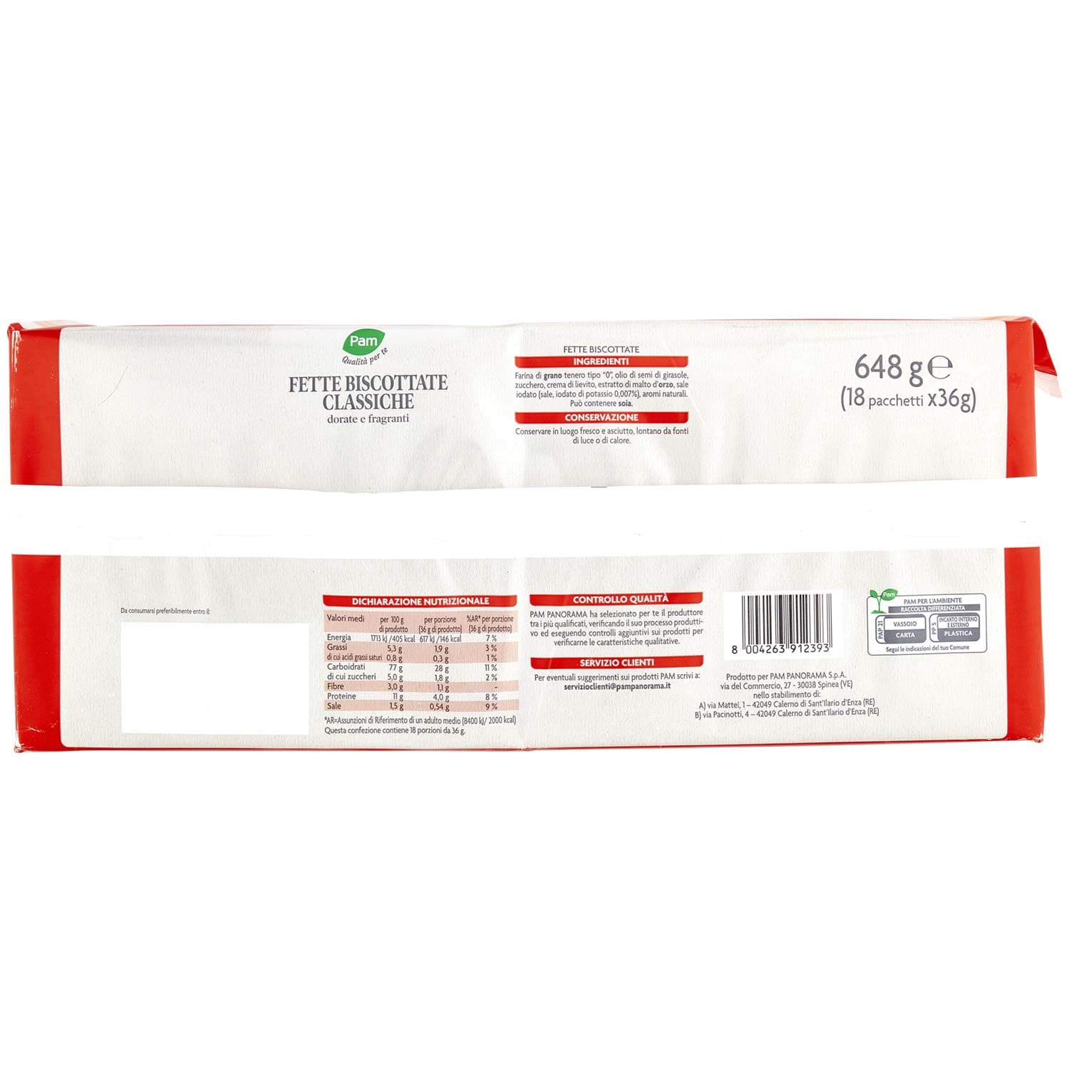 PAM Qualità per te Fette Biscottate Classiche 18 x 36 g – immagine 4