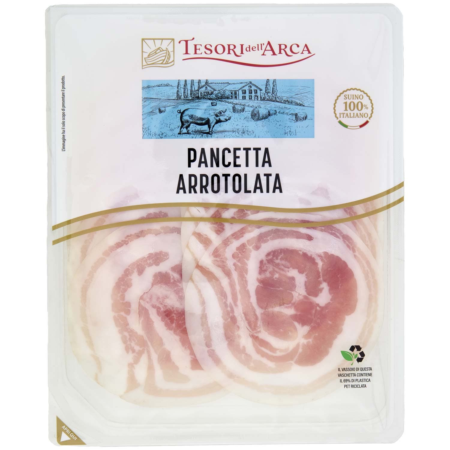 TESORI DELL'ARCA Pancetta Arrotolata 100 g – immagine 2