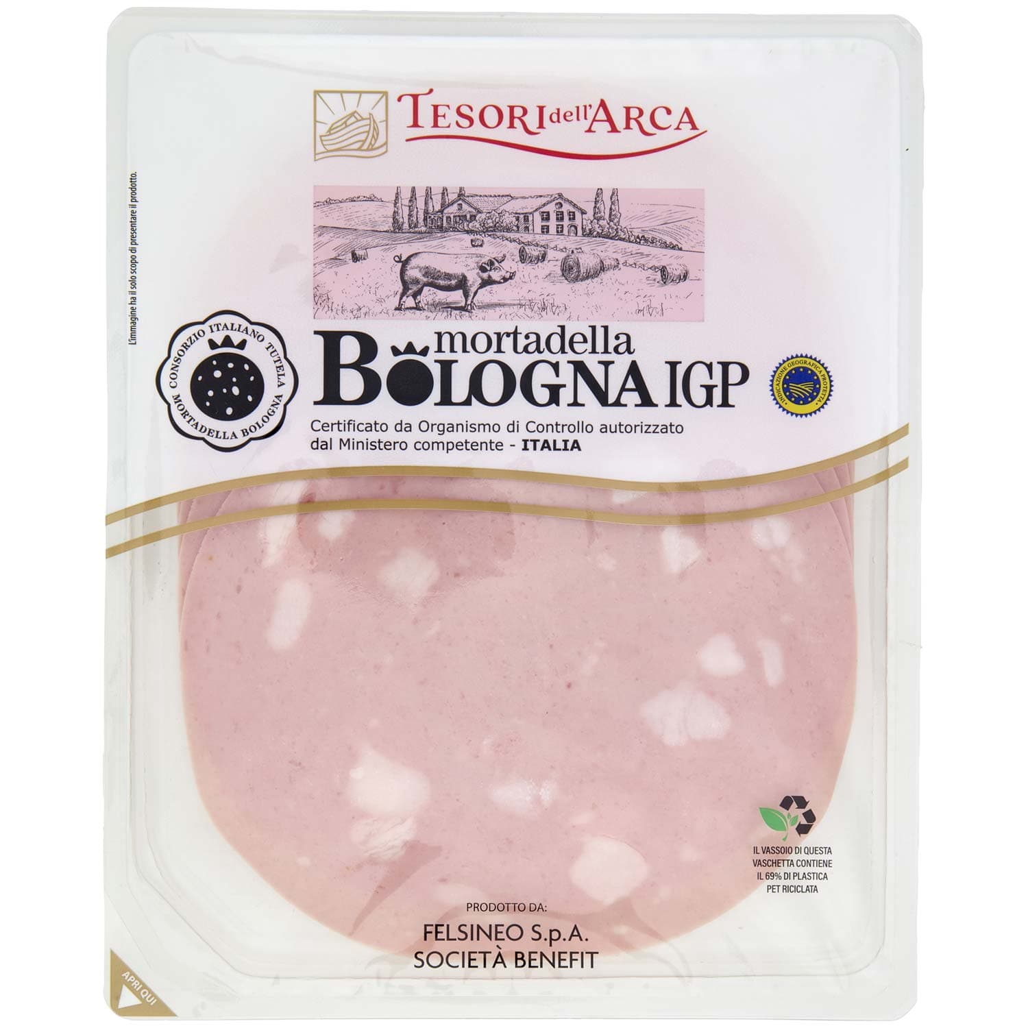 TESORI DELL'ARCA mortadella Bologna IGP 120 g – immagine 2