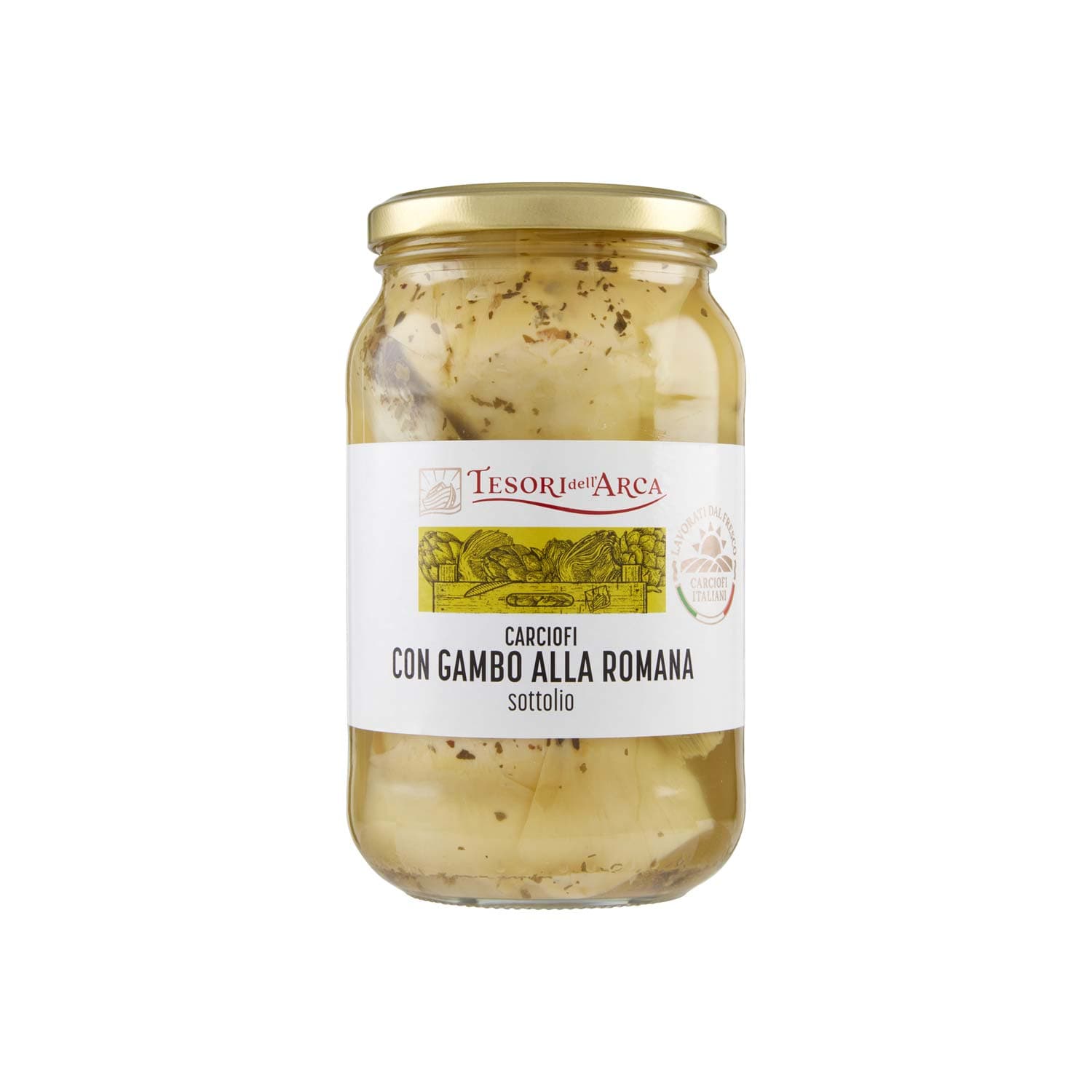 TESORI DELL'ARCA Carciofi con Gambo alla Romana Sottolio 510 g – immagine 2