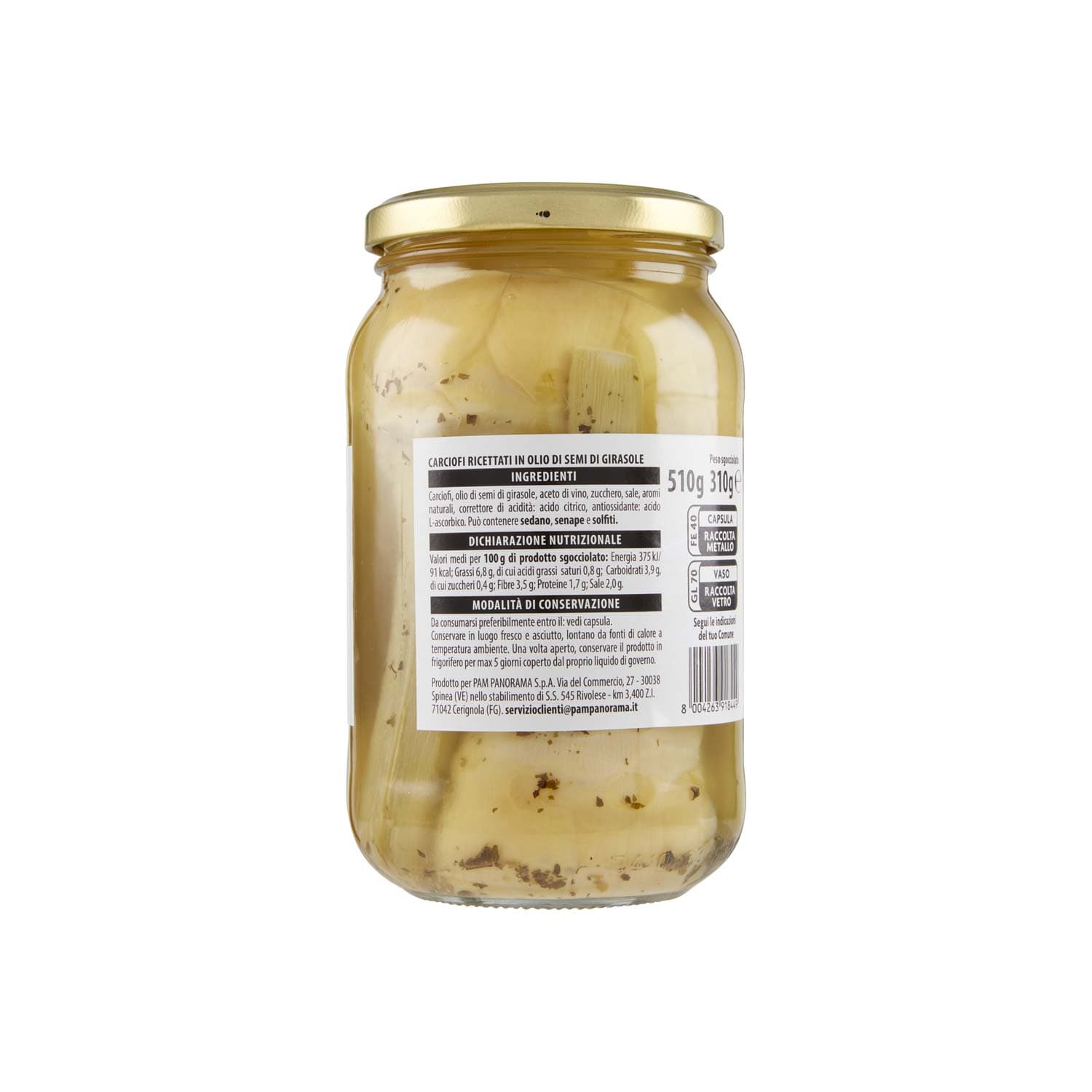 TESORI DELL'ARCA Carciofi con Gambo alla Romana Sottolio 510 g – immagine 4