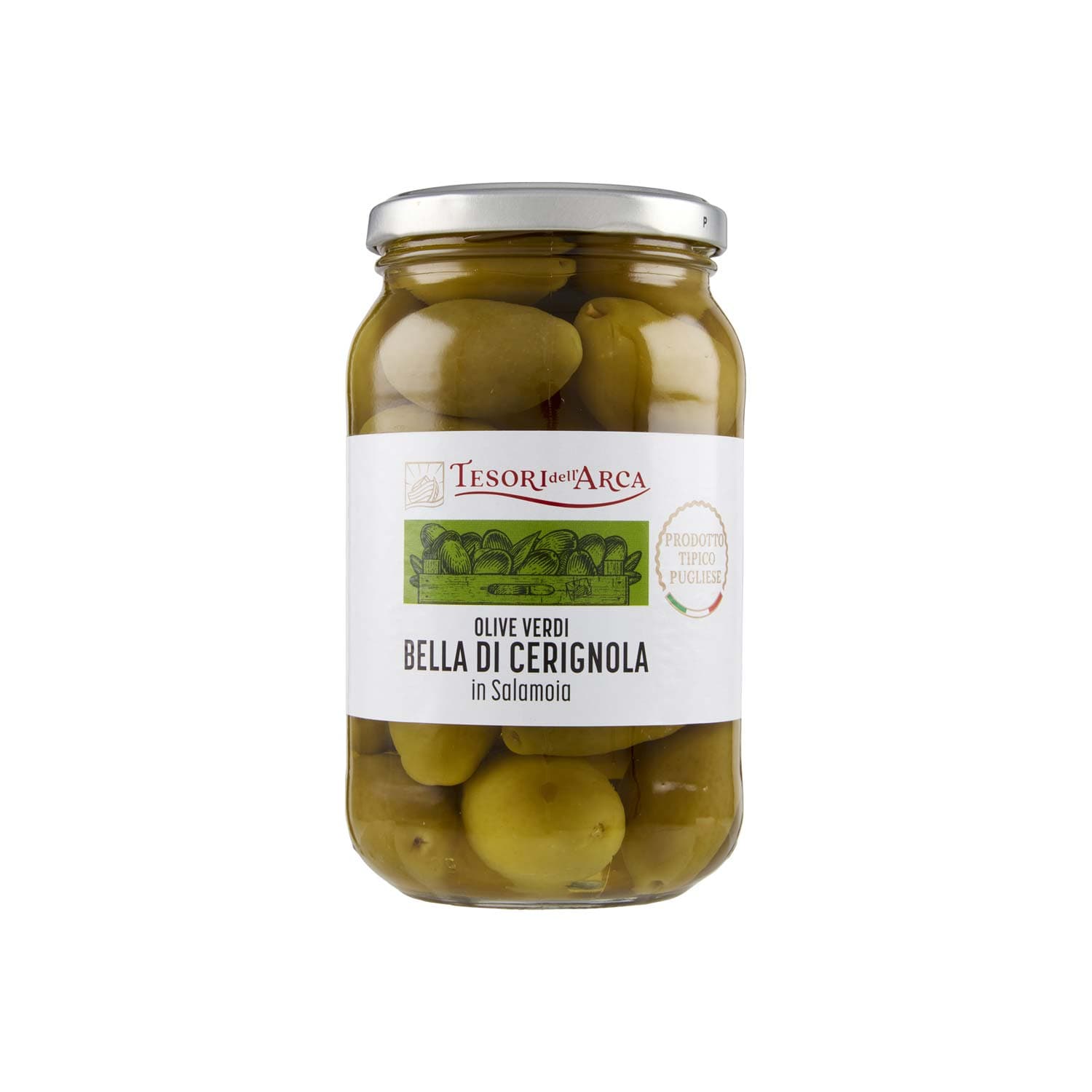 TESORI DELL'ARCA Olive Verdi Bella di Cerignola in Salamoia 530 g – immagine 2