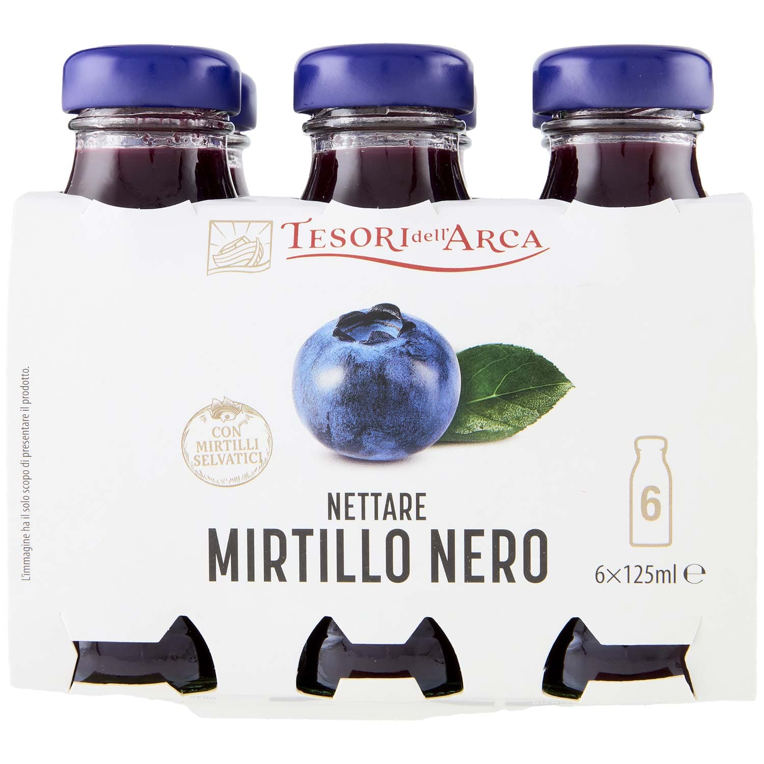 TESORI DELL'ARCA Nettare Mirtillo Nero 6 x 125 ml – immagine 2