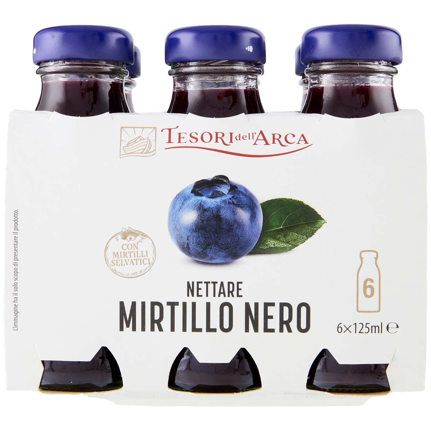 TESORI DELL'ARCA Nettare Mirtillo Nero 6 x 125 ml – immagine 4