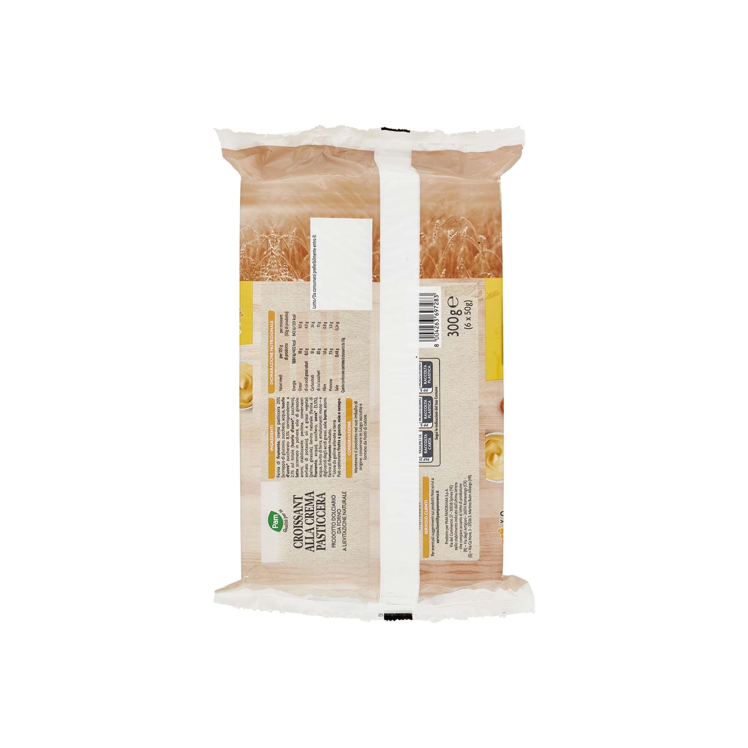 PAM Qualità per te Croissant alla Crema Pasticcera 6 x 50 g – immagine 4