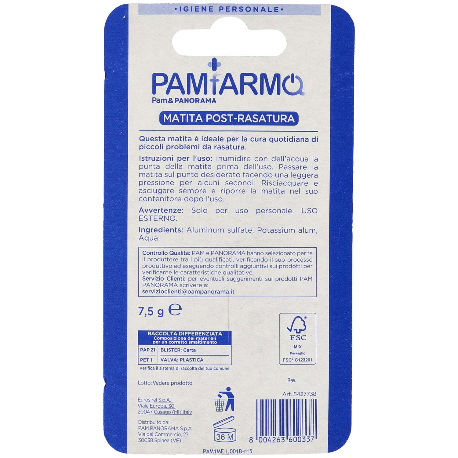 PAM PANORAMA Matita Post-rasatura 7,5 g – immagine 4