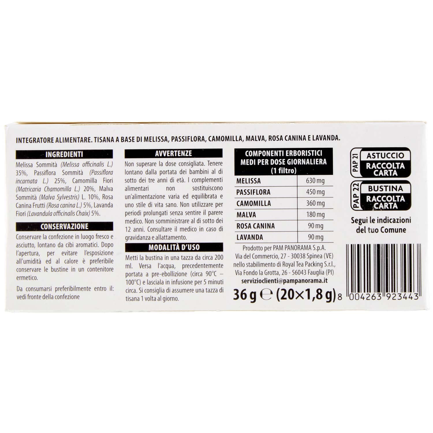 TESORI DELL'ARCA Tisana Rilassante* 20 x 1,8 g – immagine 7