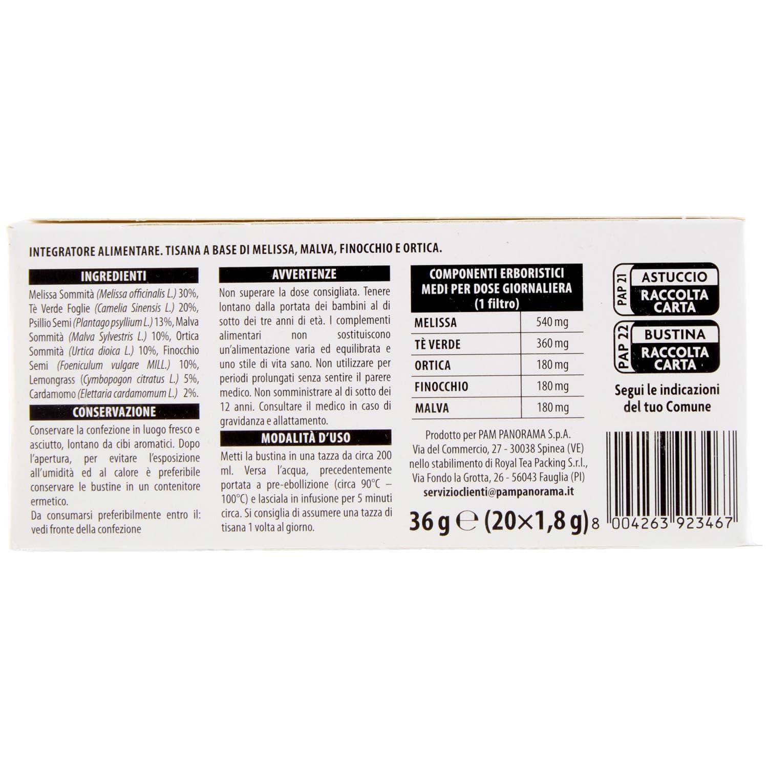 TESORI DELL'ARCA Tisana Depurativa* 20 x 1,8 g – immagine 7