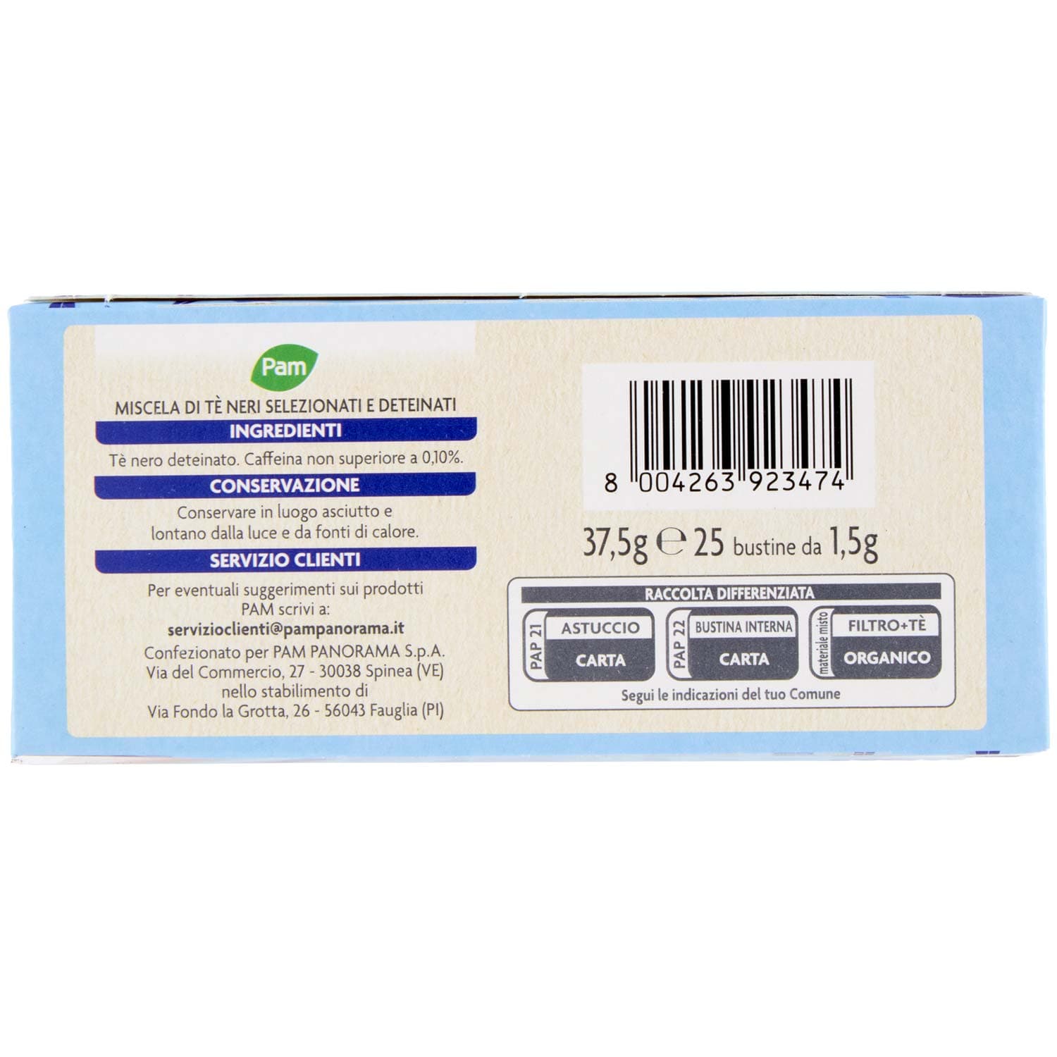 PAM Tè Deteinato 25 bustine da 1,5 g – immagine 7