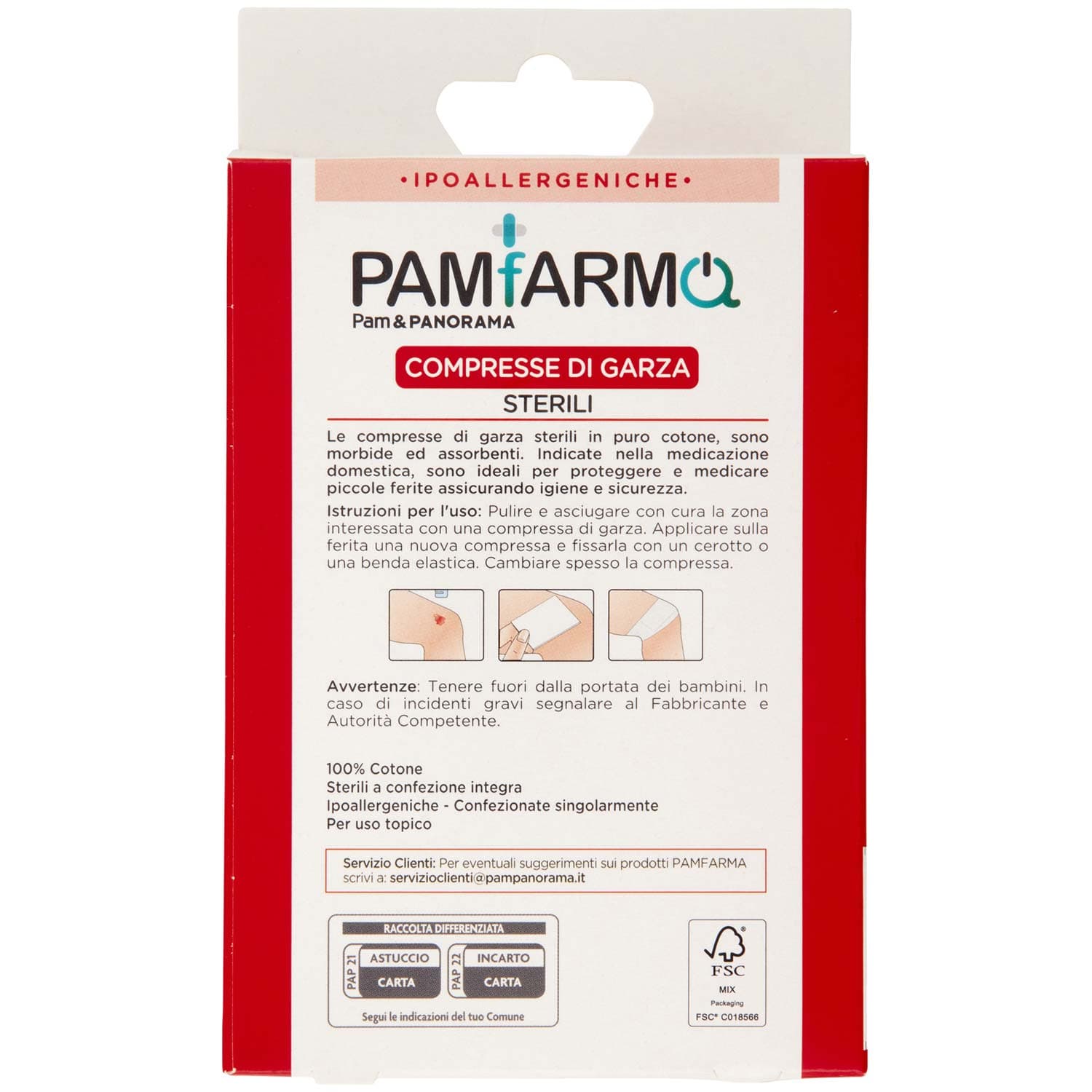 PAM PANORAMA Compresse di Garza 1 Formato 6 pz – immagine 4