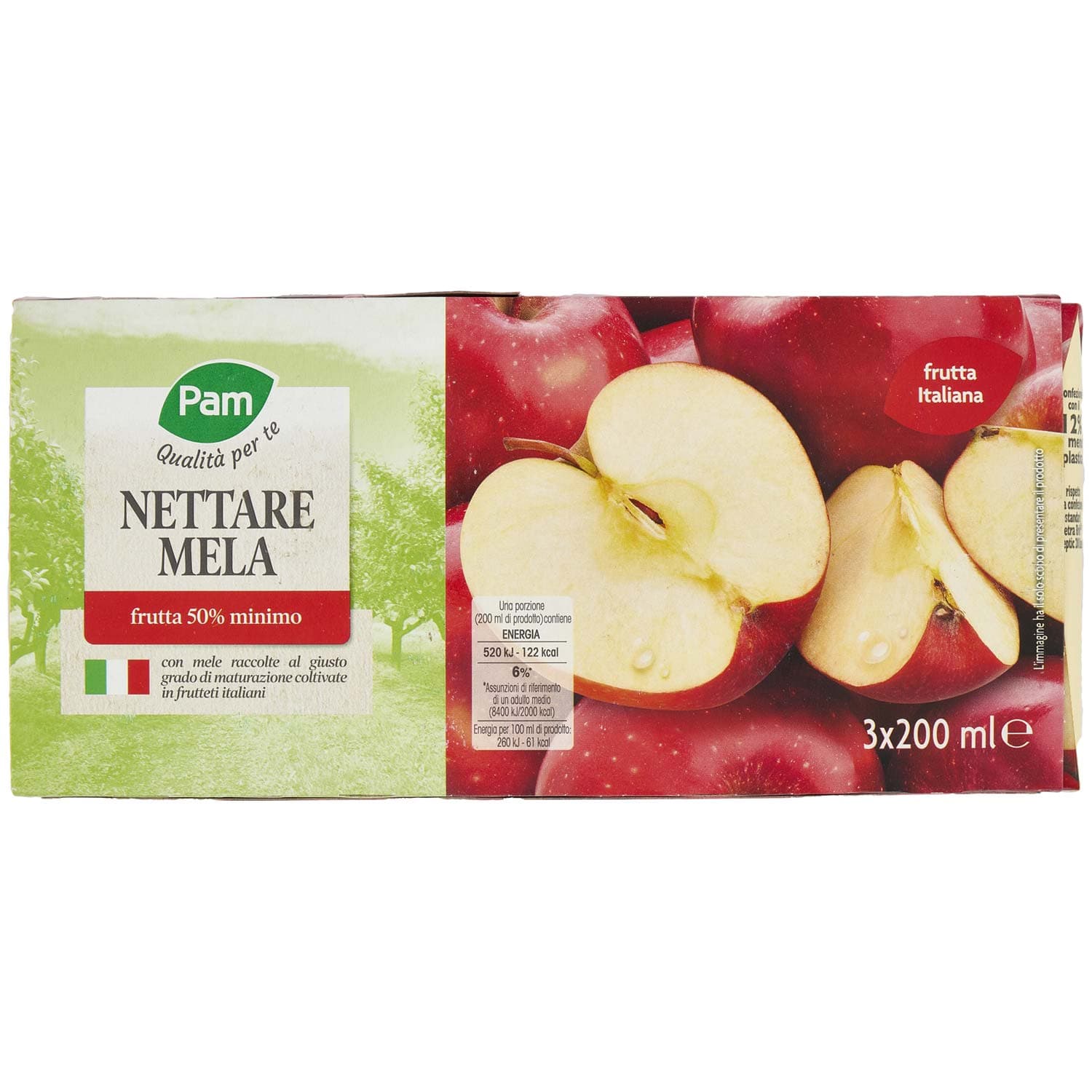 PAM Qualità per te Nettare Mela 3 x 200 ml – immagine 2