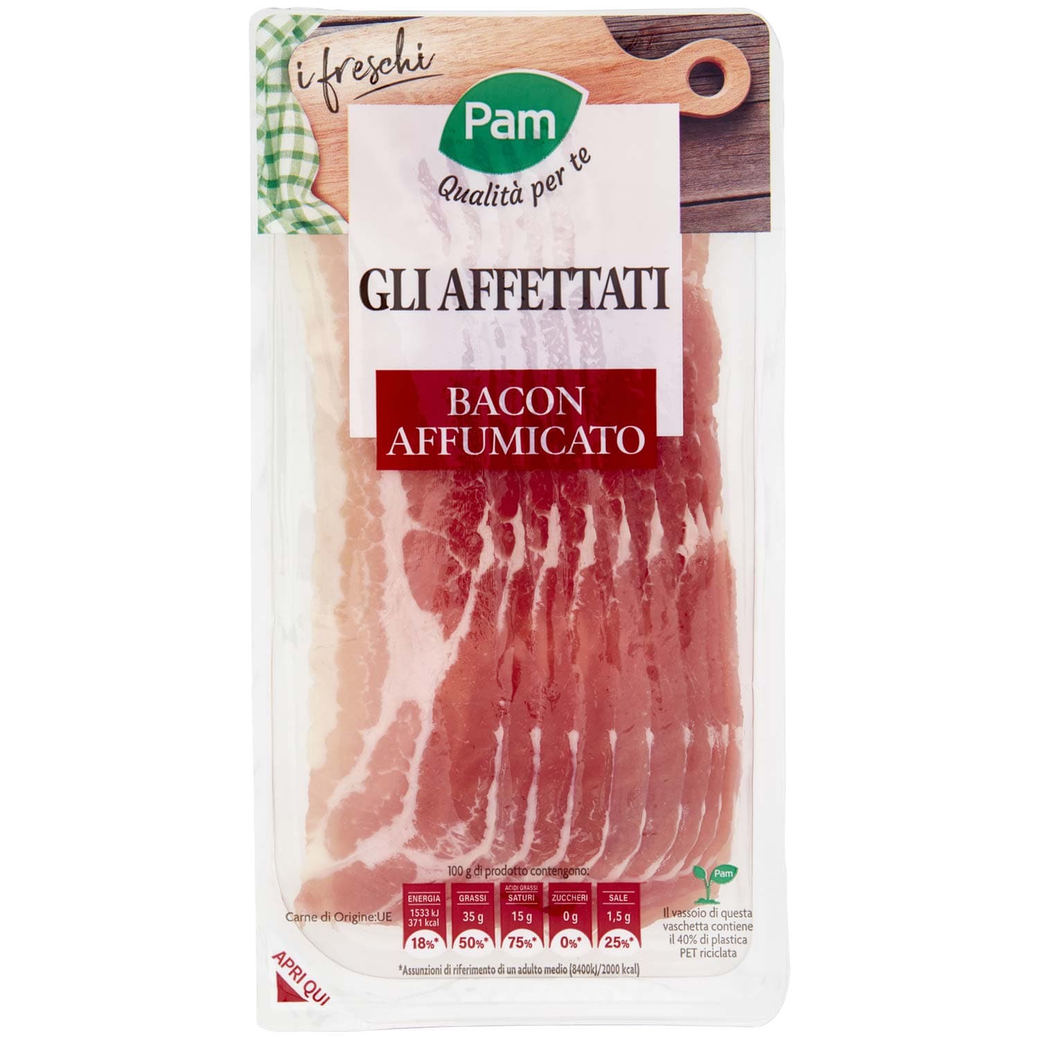 PAM Qualità per te gli Affettati Bacon Affumicato 150 g – immagine 2