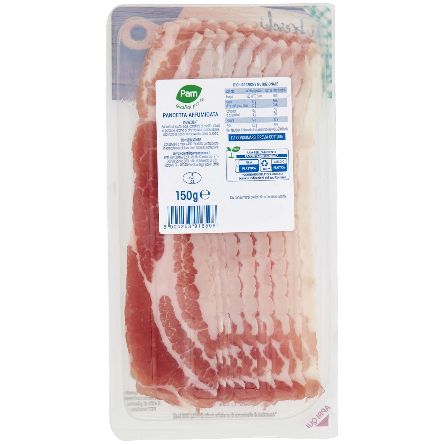 PAM Qualità per te gli Affettati Bacon Affumicato 150 g – immagine 4