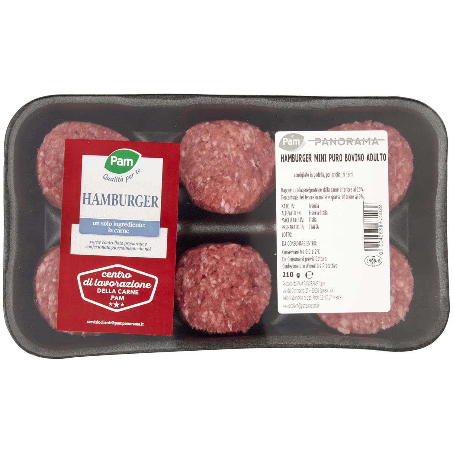 PAM Qualità per te Hamburger Mini Puro Bovino Adulto 210 g – immagine 2