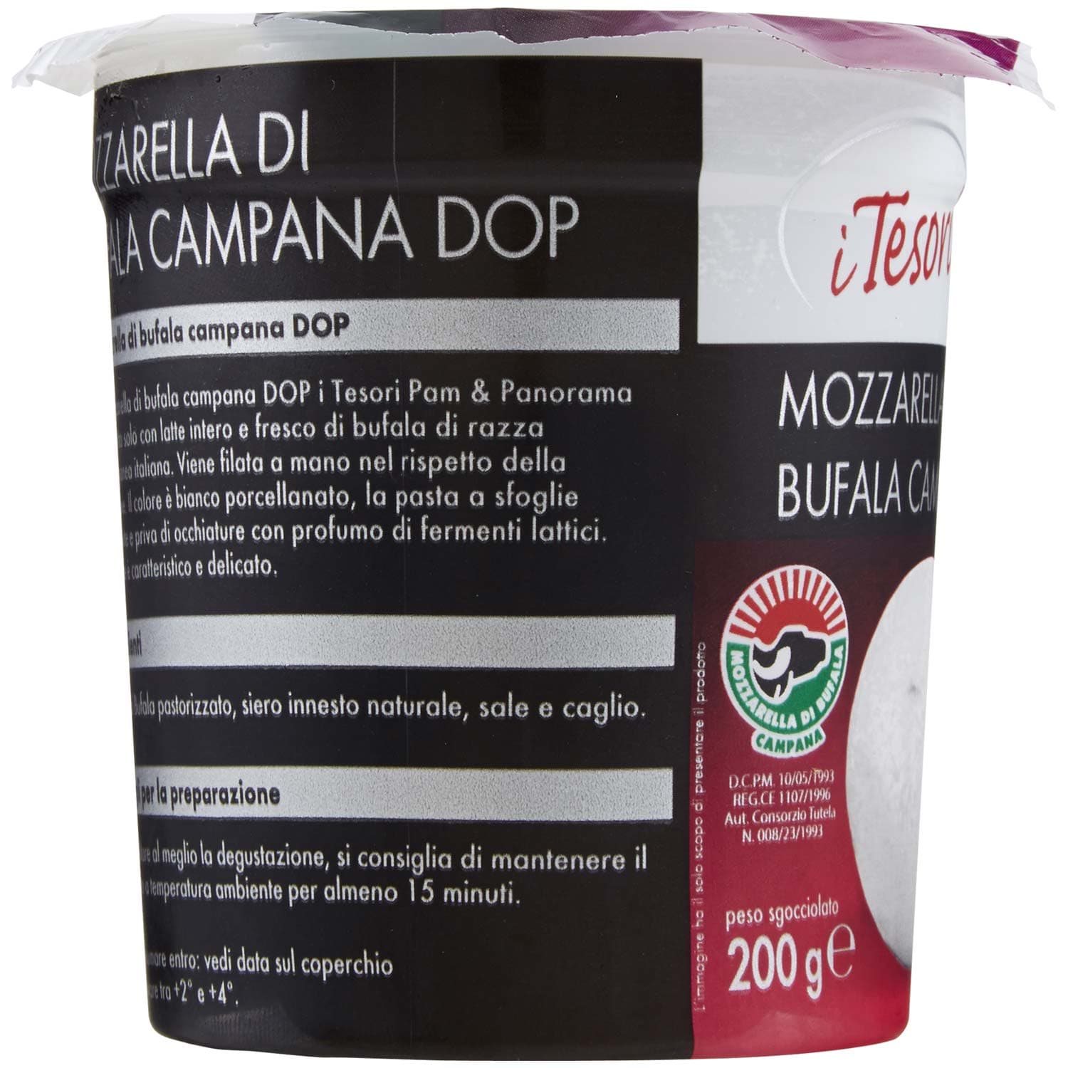 I TESORI Mozzarella di Bufala Campana DOP 200 g – immagine 3