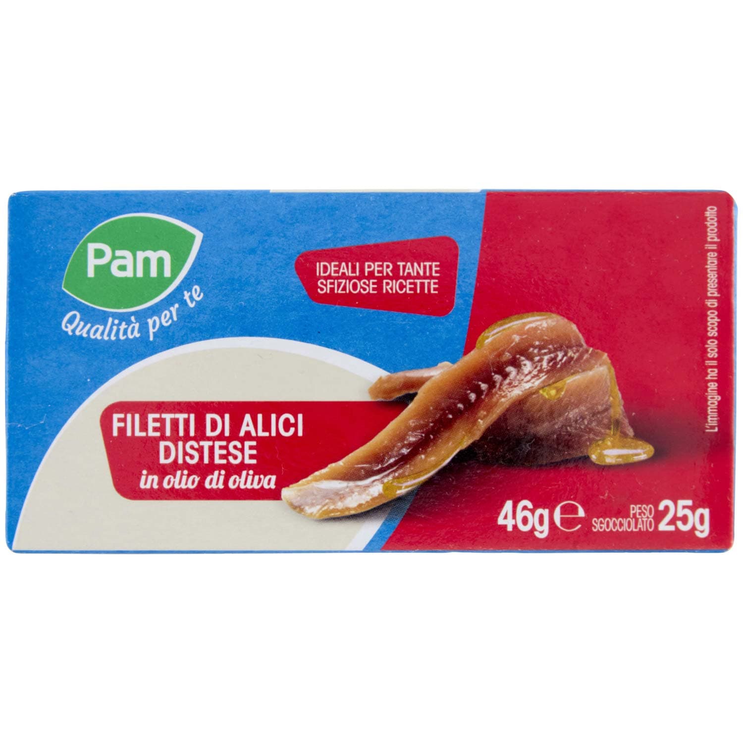 PAM Qualità per te Filetti di Alici Distese in olio di oliva 46 g – immagine 2