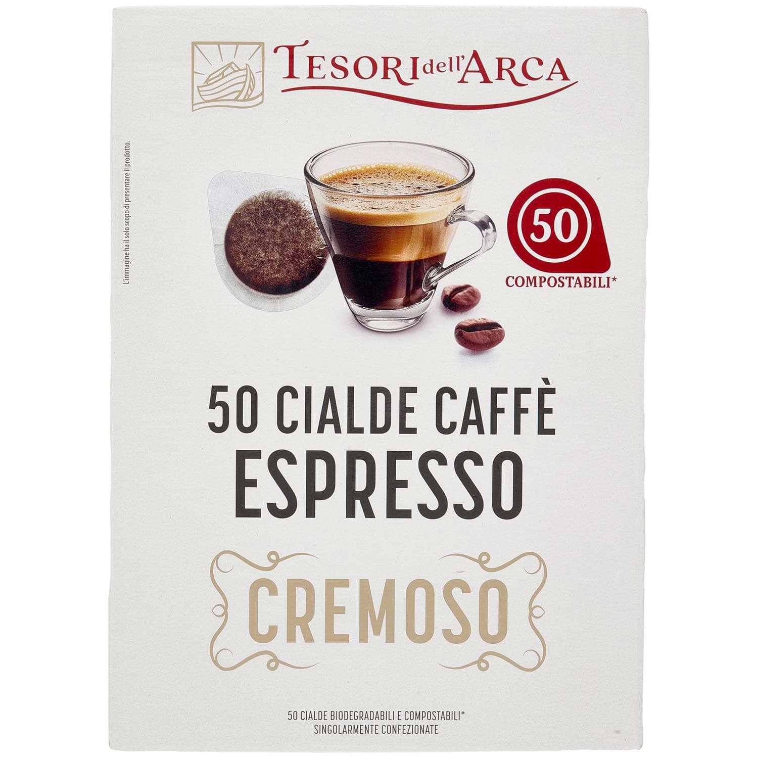 TESORI DELL'ARCA 50 Cialde Caffè Espresso Cremoso 50 x 7,2 g – immagine 2