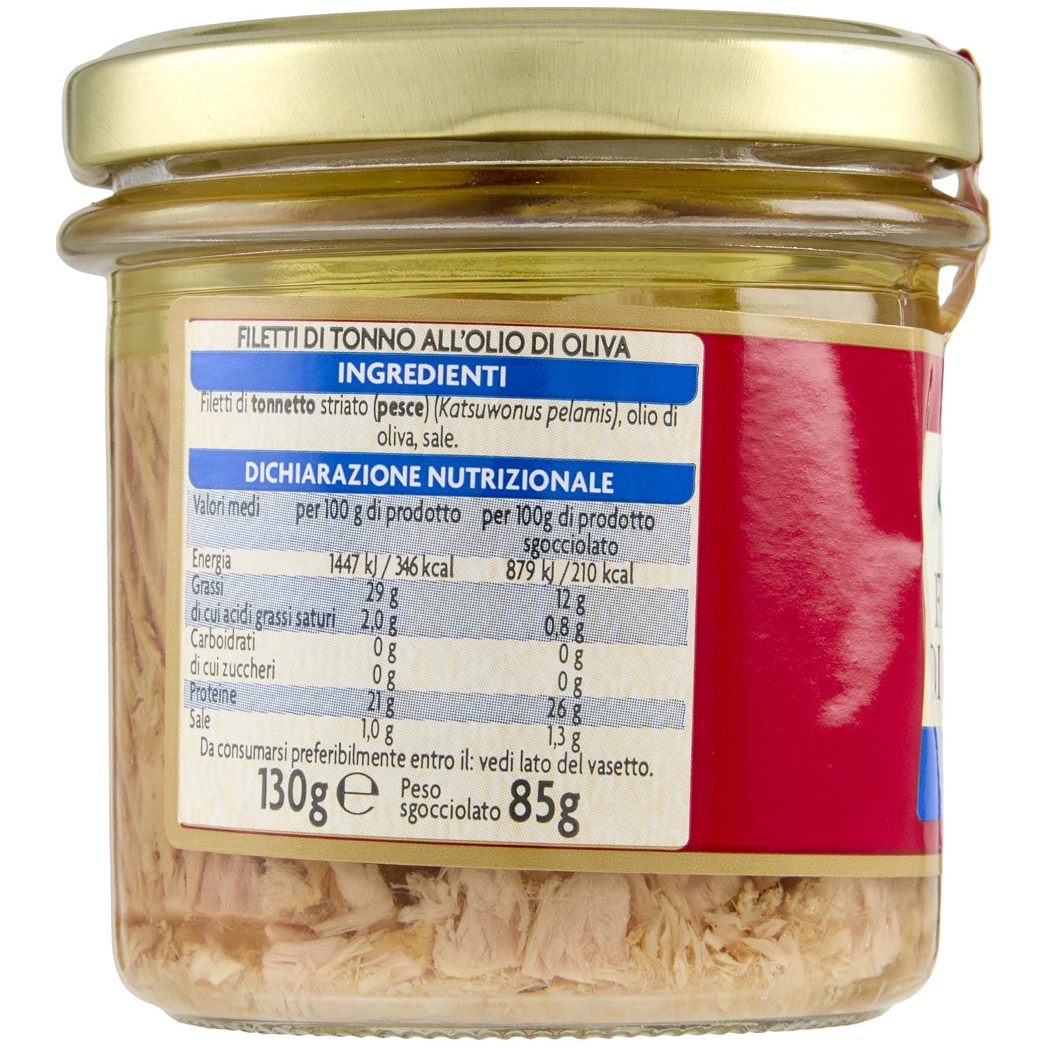 PAM Filetti di Tonno all'Olio di Oliva 130 g – immagine 3