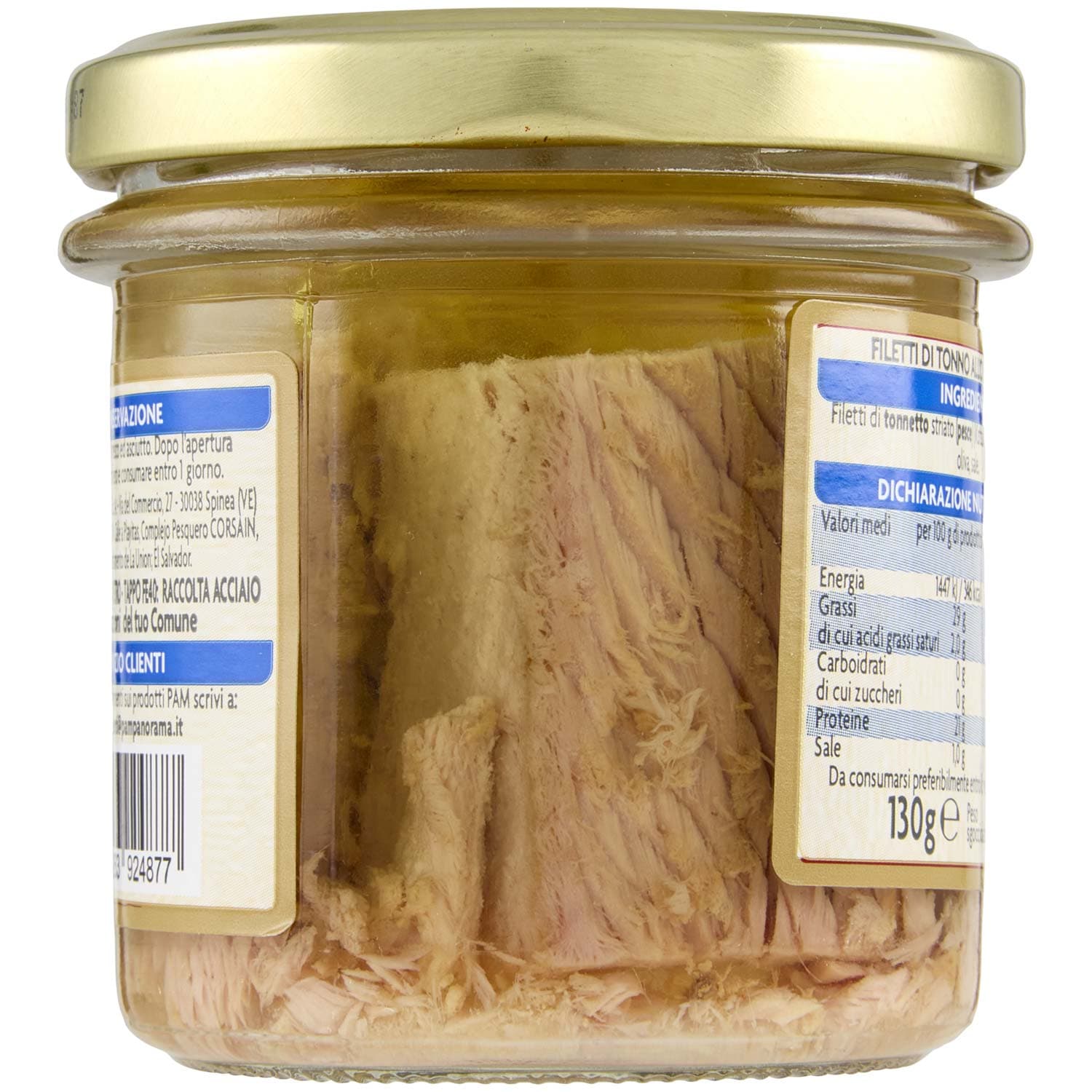 PAM Filetti di Tonno all'Olio di Oliva 130 g – immagine 4
