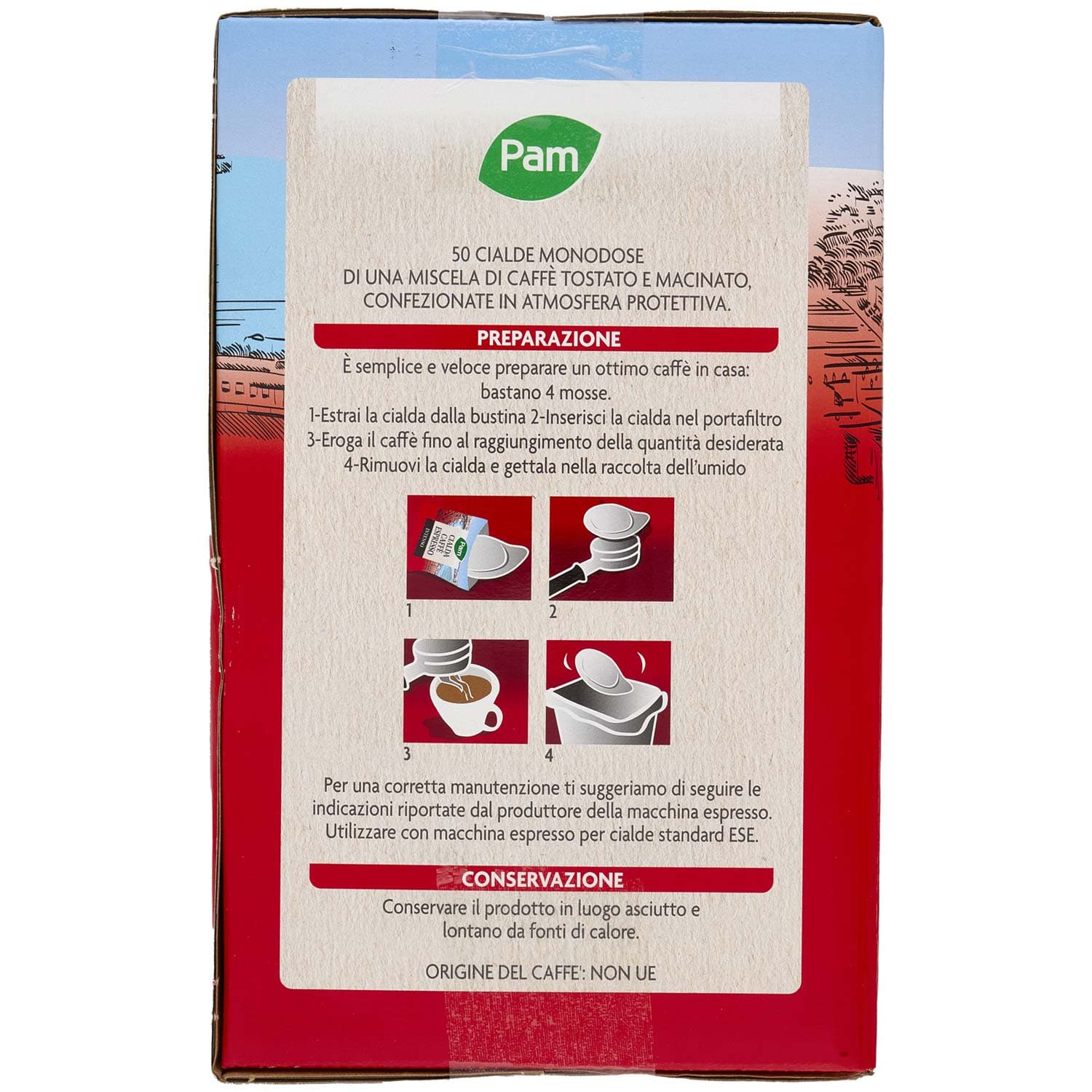 PAM 50 Cialde Caffè Espresso Intenso 50 x 7,2 g – immagine 3