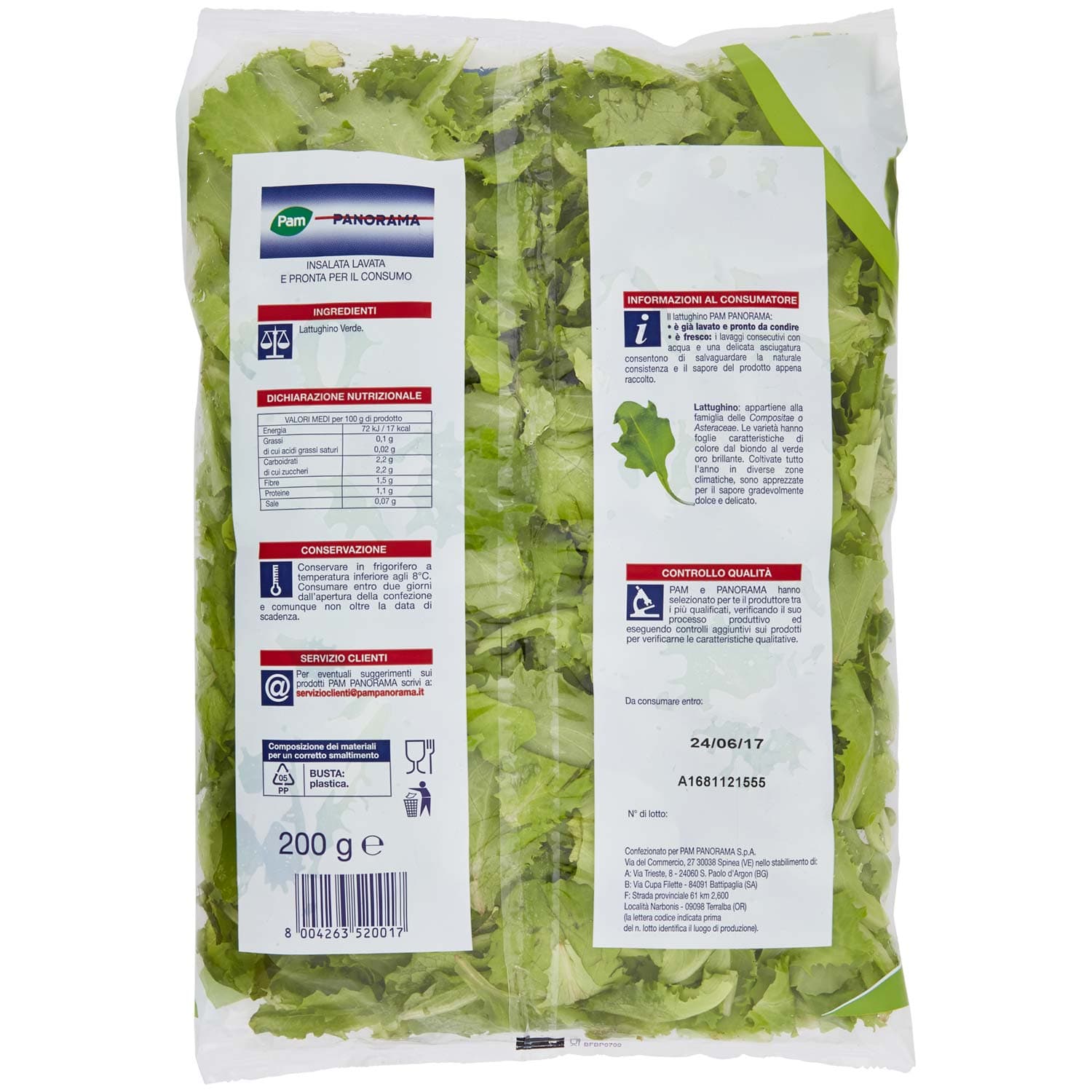 PAM PANORAMA Lattughino selezionato e lavato 200 g – immagine 4