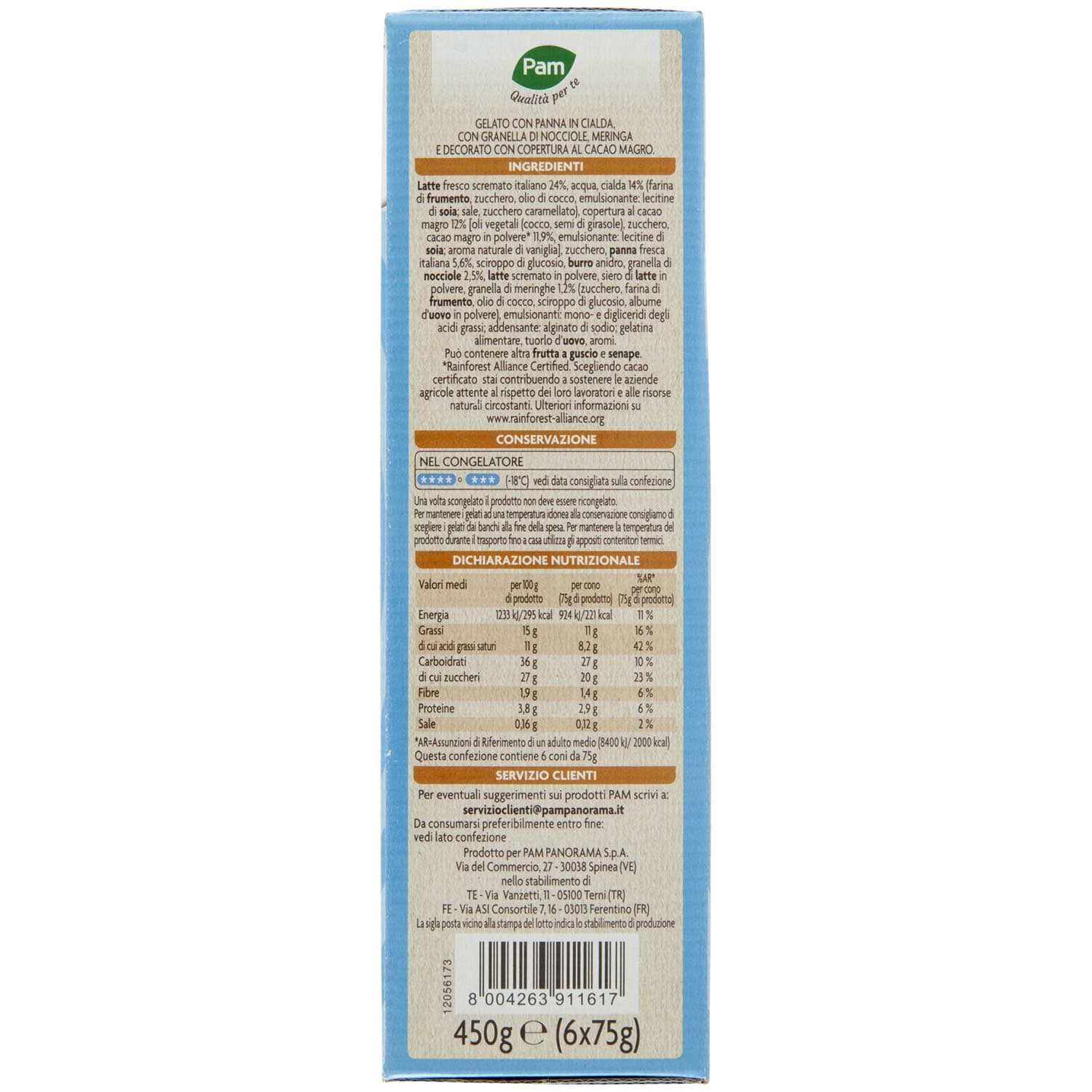 PAM Qualità per te Cono Panna 6 x 75 g – immagine 6