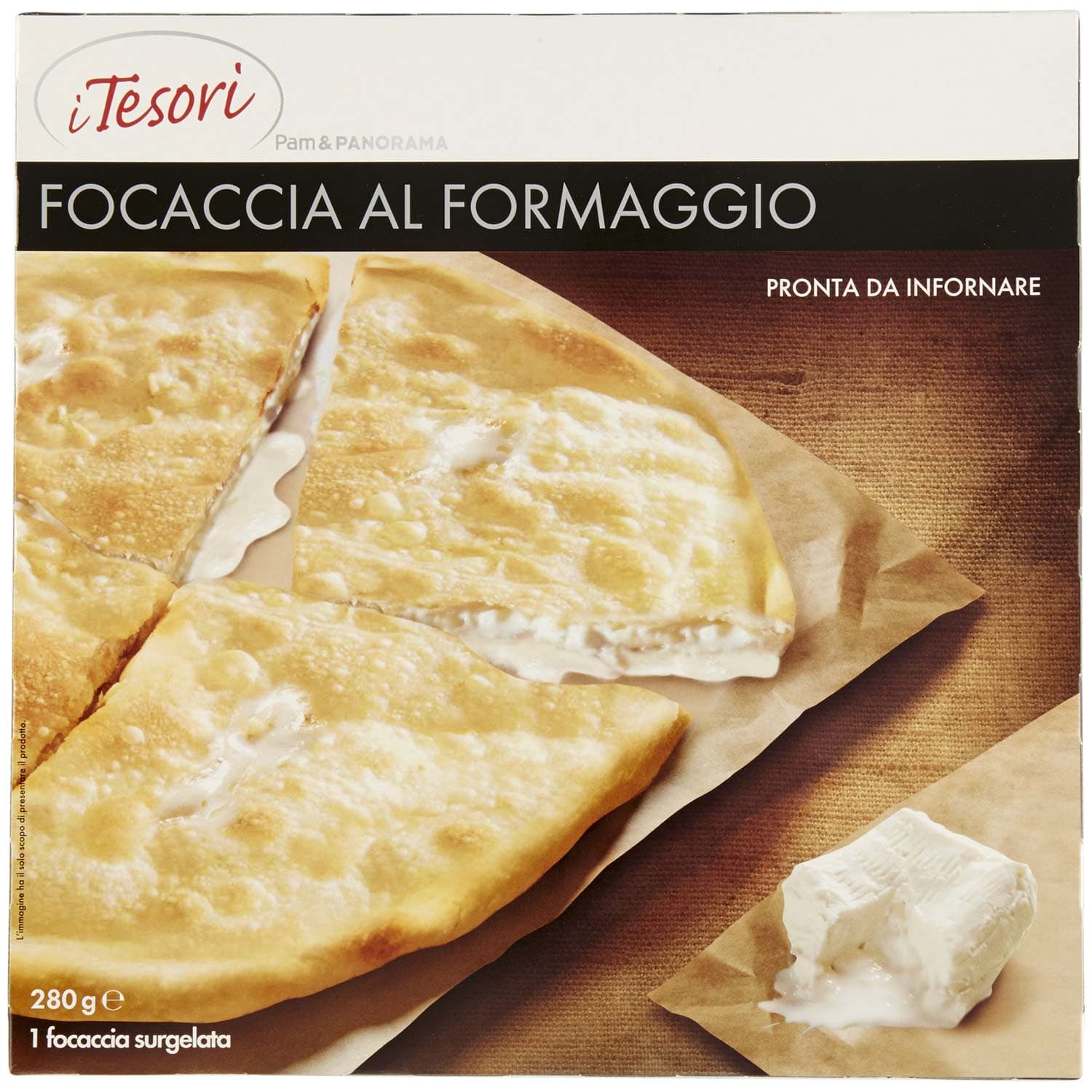 I TESORI Focaccia al Formaggio surgelata 280 g – immagine 2