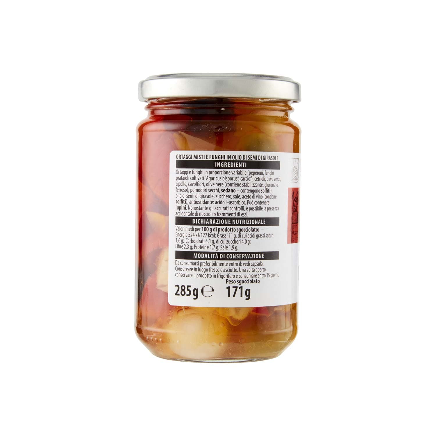 TESORI DELL'ARCA Antipasto di Verdure Sottolio 285 g – immagine 3