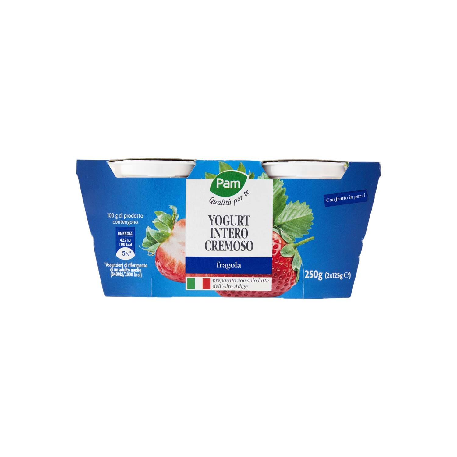 PAM PANORAMA Yogurt intero Cremoso alla Fragola 250g (125g x 2) – immagine 2