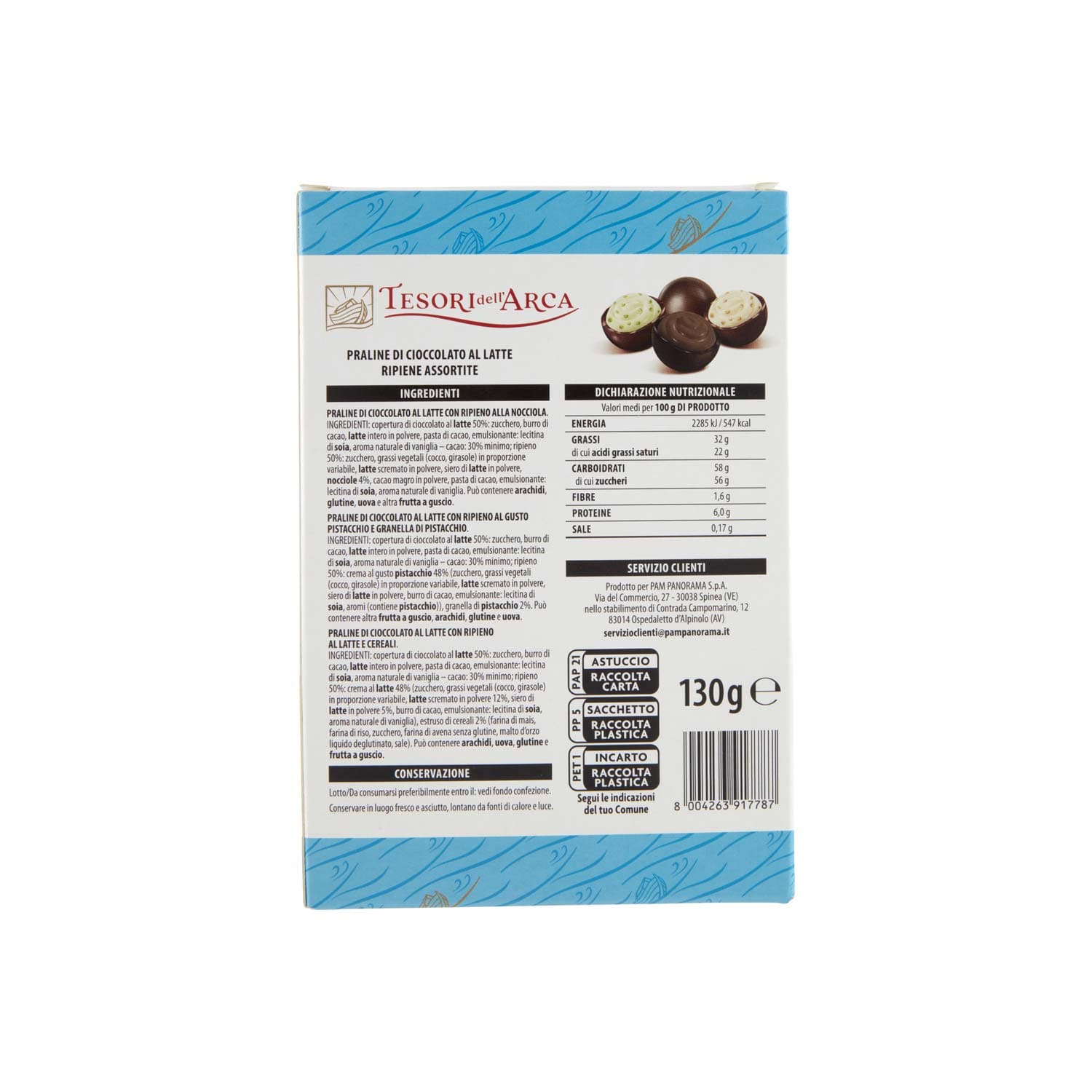 TESORI DELL'ARCA Praline Assortite di cioccolato al latte 130 g – immagine 4