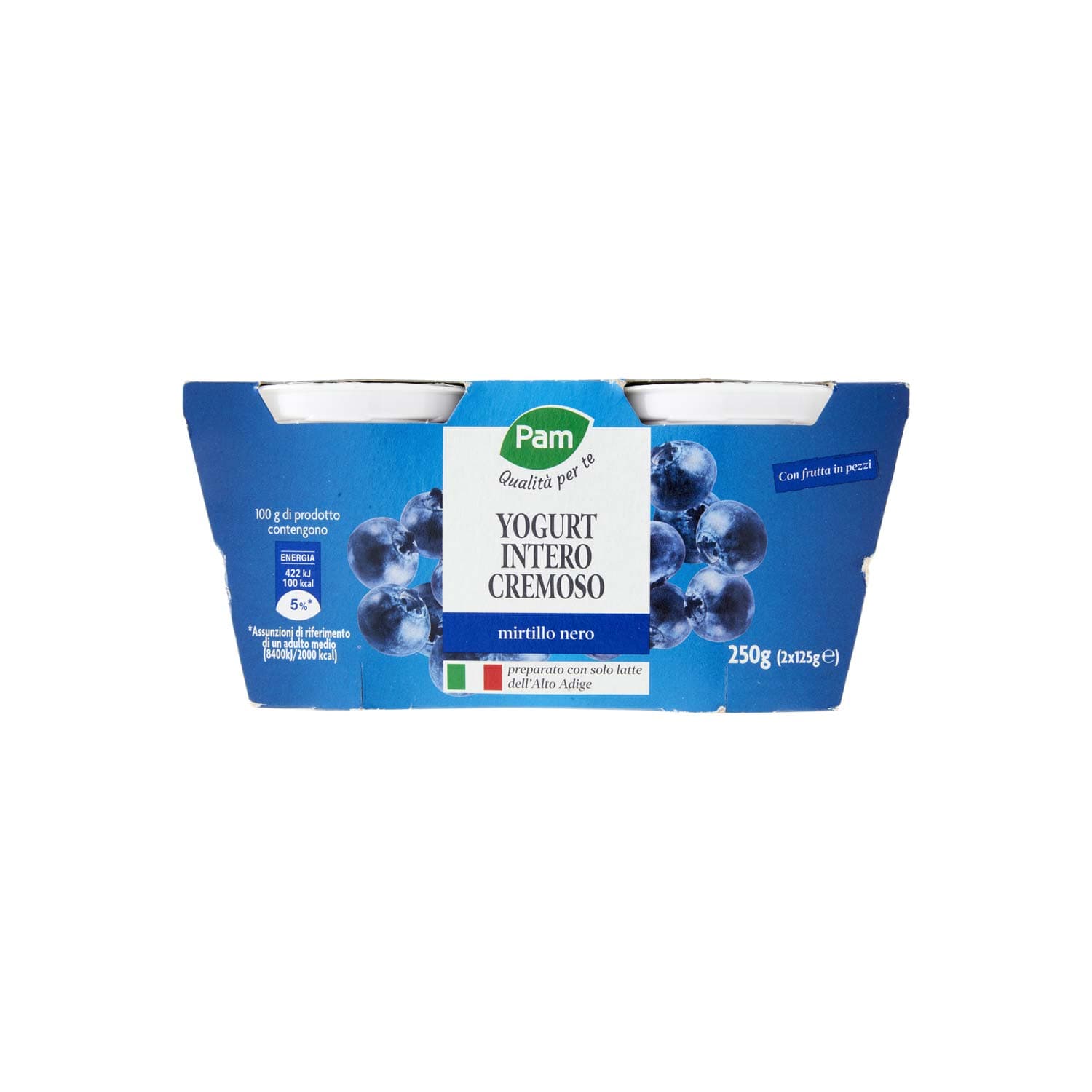 PAM PANORAMA Yogurt intero Cremoso ai Mirtilli 250g (125g x 2) – immagine 2