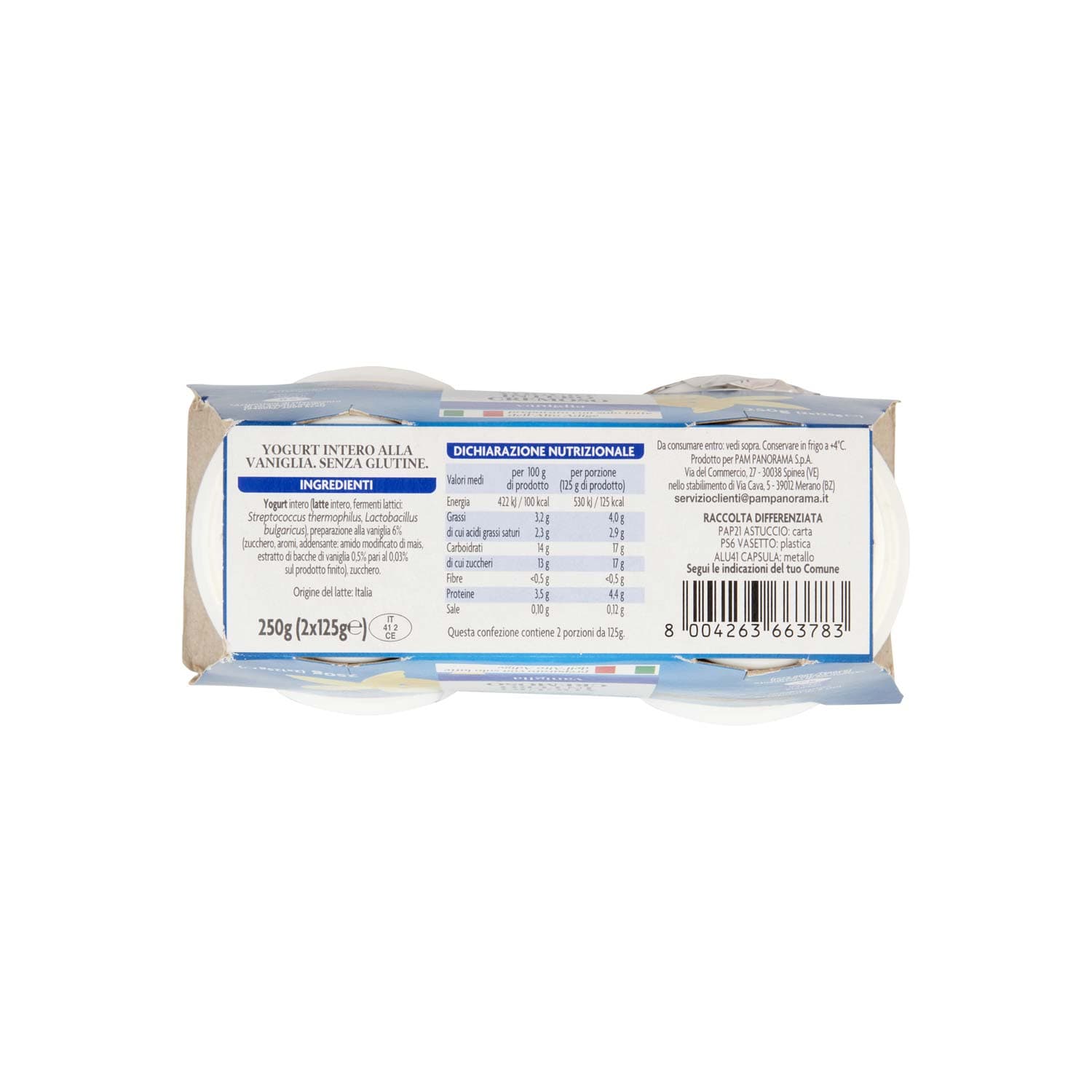 PAM PANORAMA Yogurt intero Cremoso alla Vaniglia 250g (125g x 2) – immagine 7