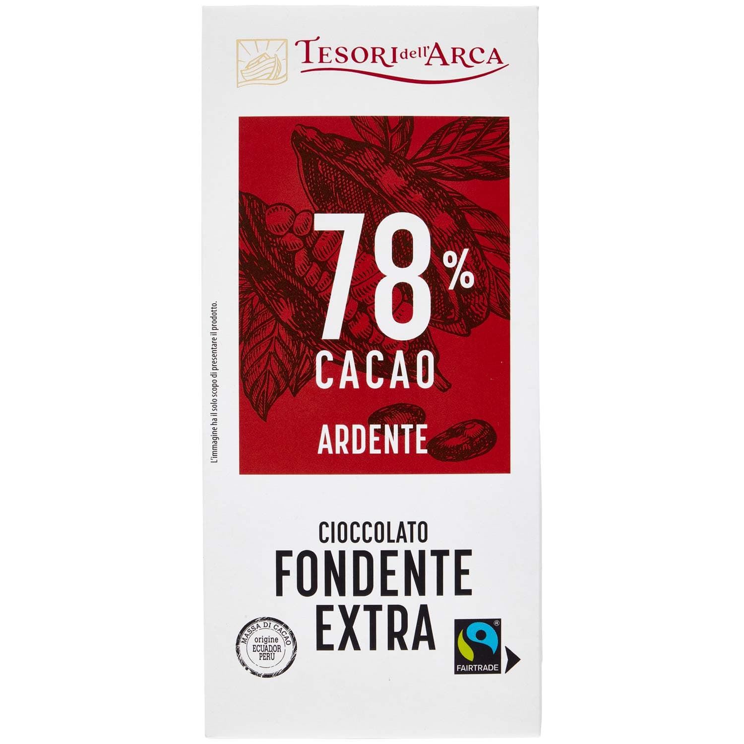 TESORI DELL'ARCA Cioccolato Fondente Extra 78% Cacao Ardente 100 g – immagine 2