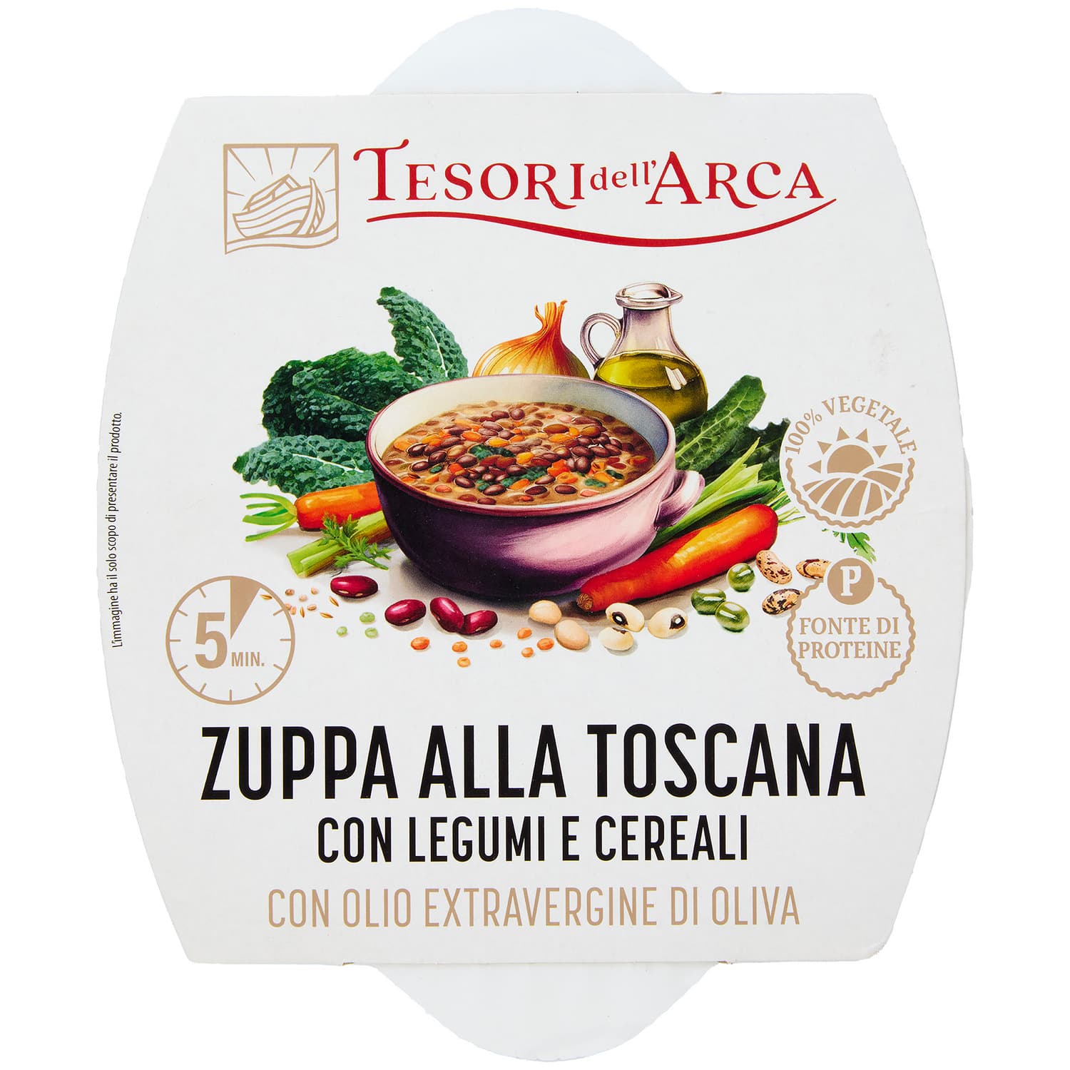 TESORI DELL'ARCA Zuppa alla Toscana con Legumi e Cereali con Olio Extravergine di Oliva 350 g – immagine 2