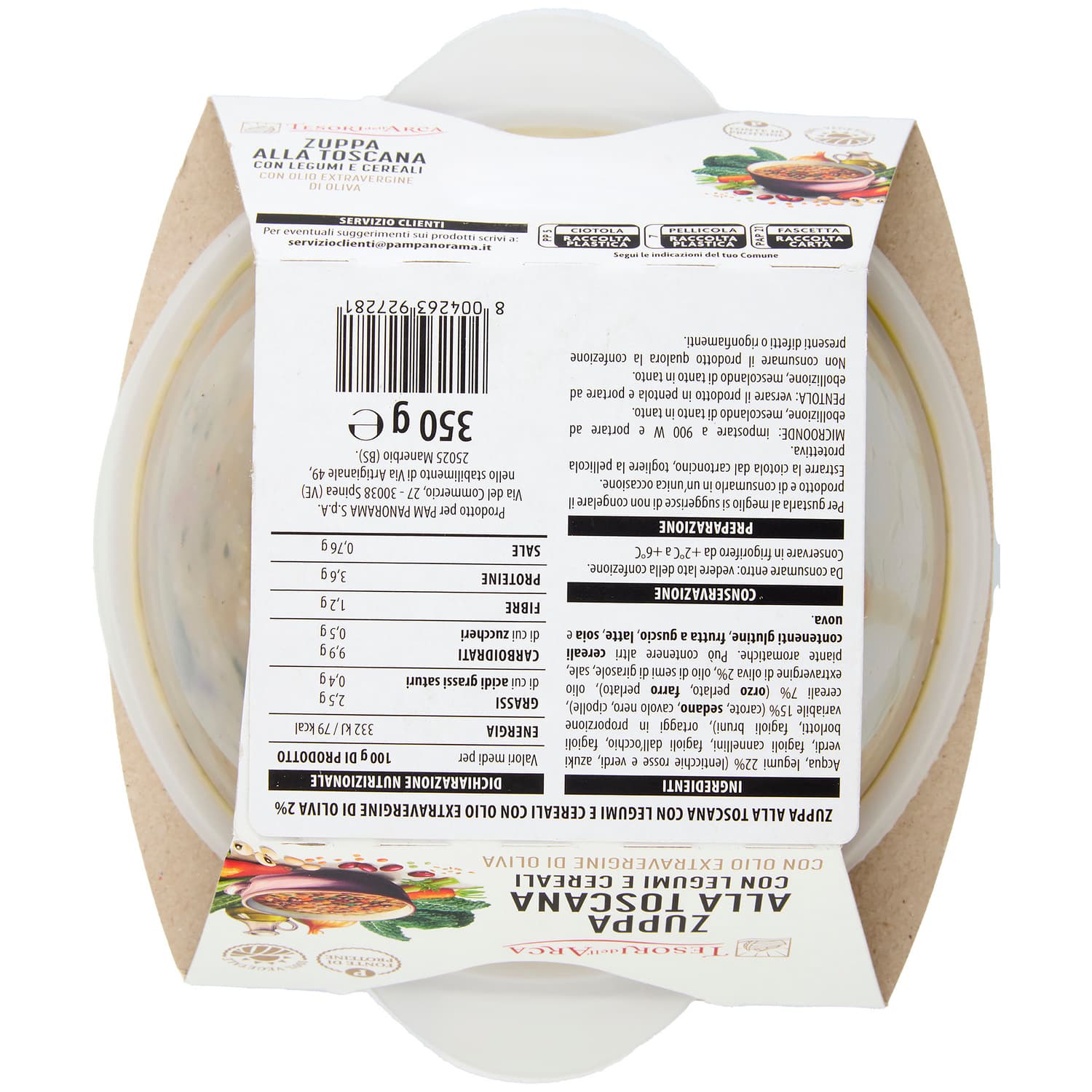 TESORI DELL'ARCA Zuppa alla Toscana con Legumi e Cereali con Olio Extravergine di Oliva 350 g – immagine 4