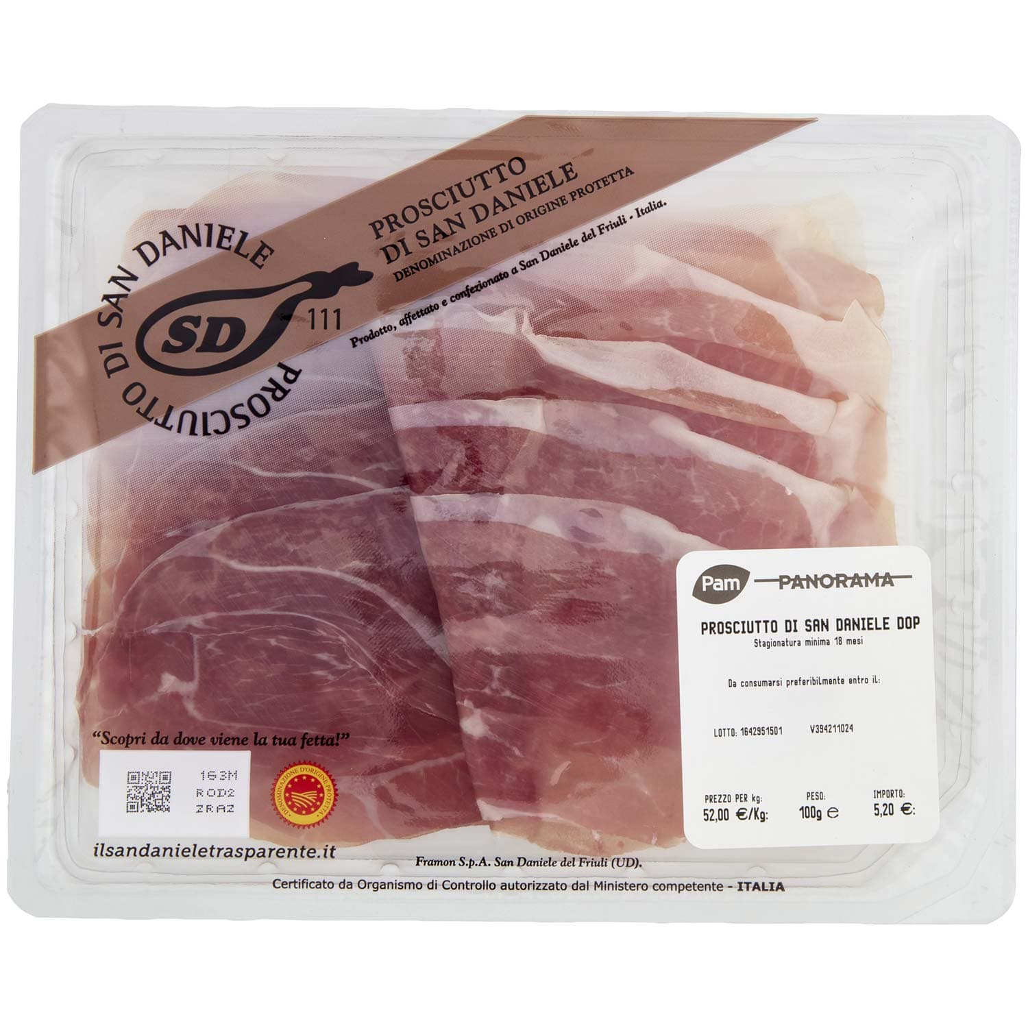 PAM PANORAMA Prosciutto di San Daniele DOP 100 g – immagine 2