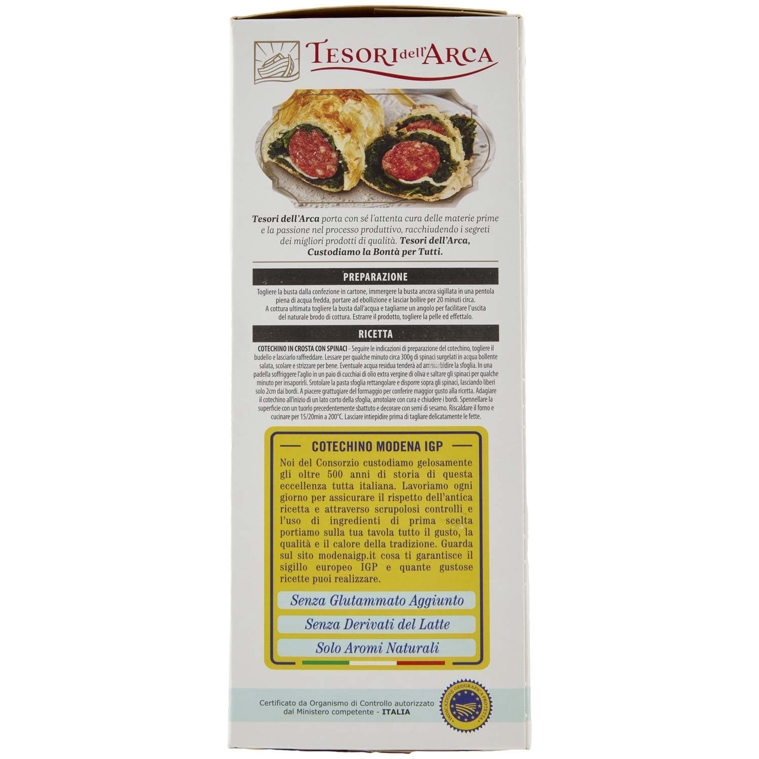 TESORI DELL'ARCA Cotechino Modena IGP Precotto 500 g – immagine 5
