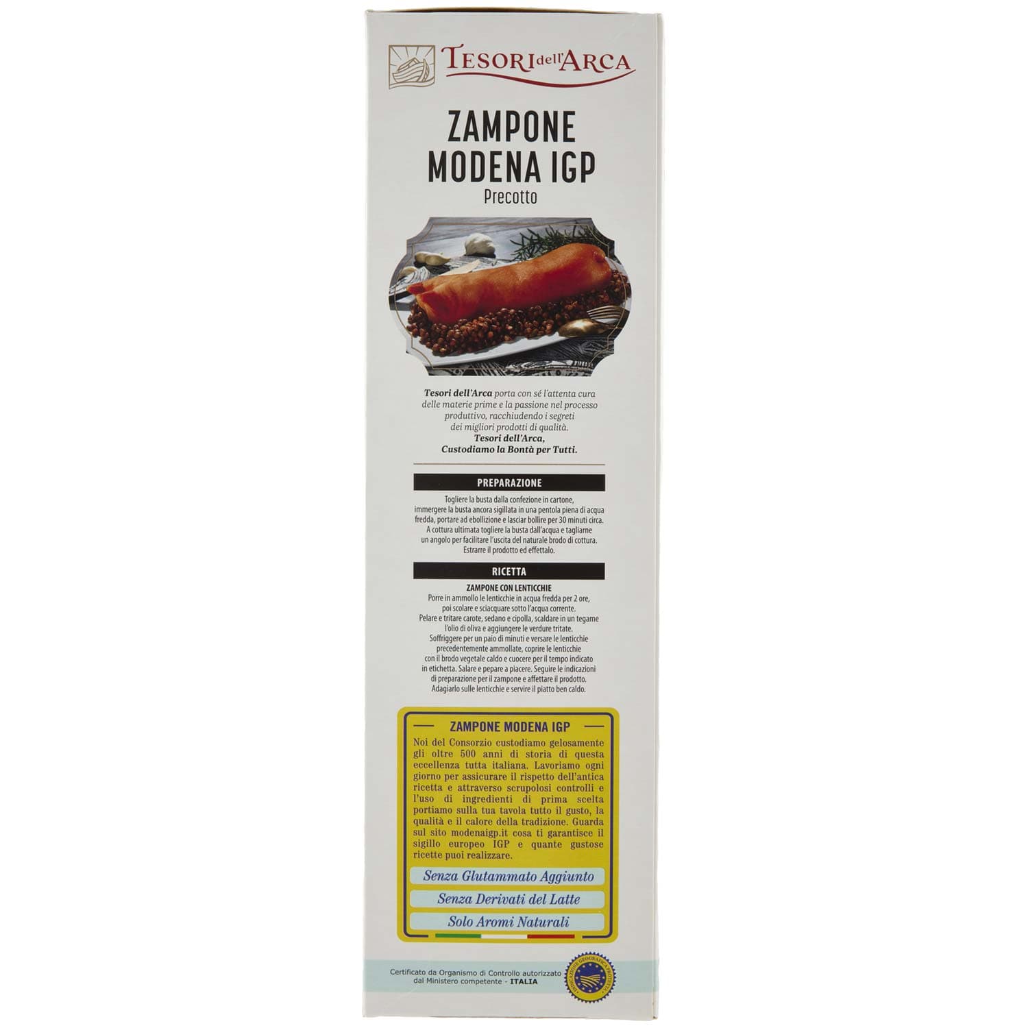 TESORI DELL'ARCA Zampone Modena IGP Precotto 1000 g – immagine 5