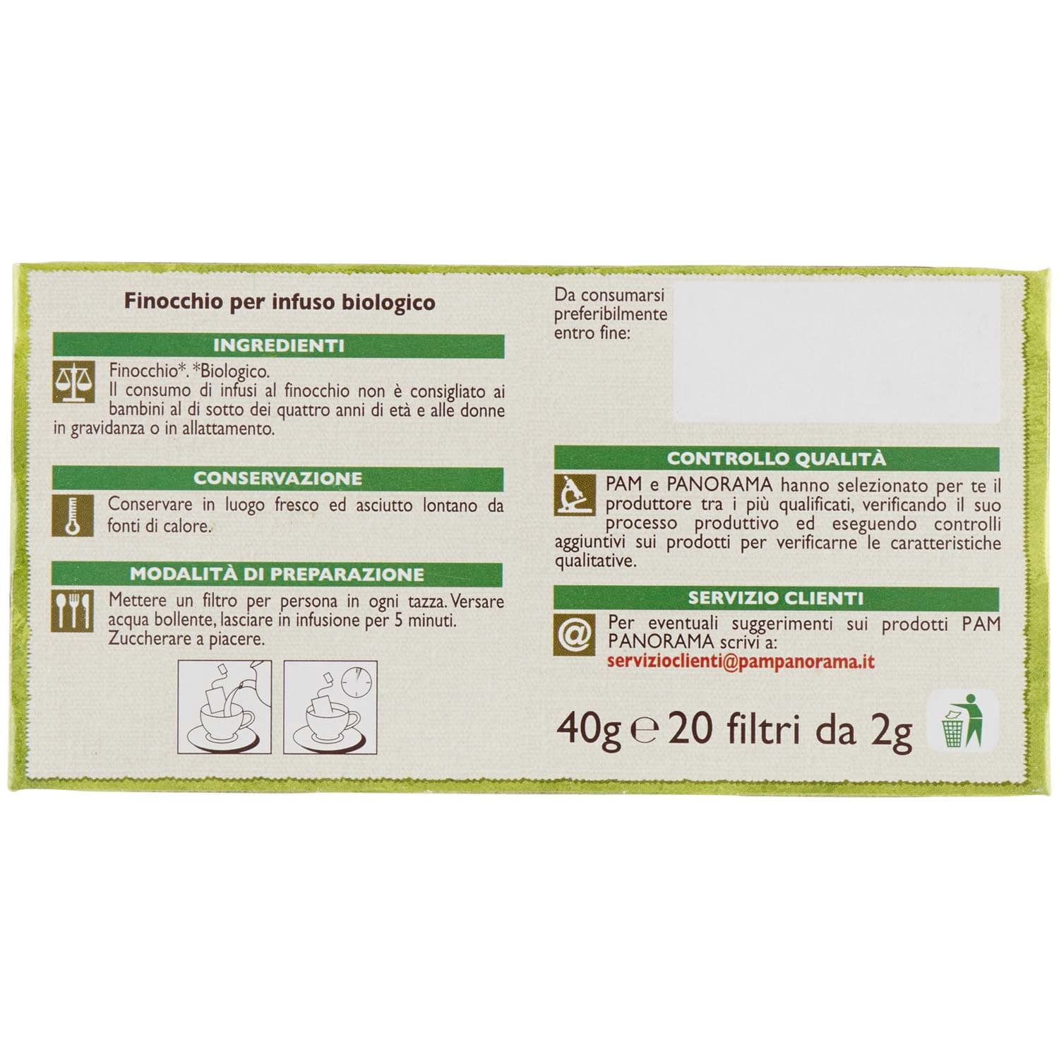 BIO Tisana di finocchio 40g (2g x 20) – immagine 7