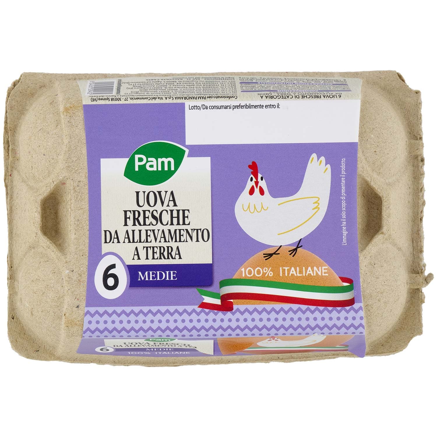 PAM PANORAMA 6 Uova fresche Medie da Allevamento a Terra – immagine 2