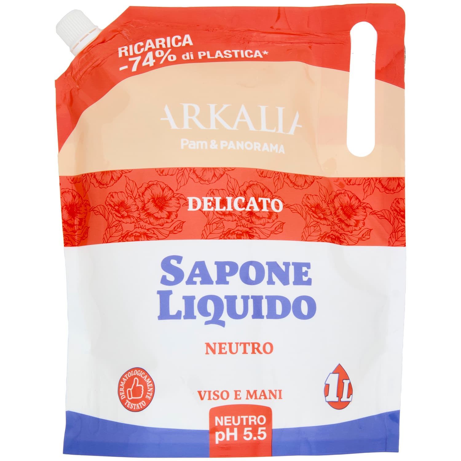 ARKALIA Sapone Liquido Delicato Viso e Mani Ricarica 1 L – immagine 2