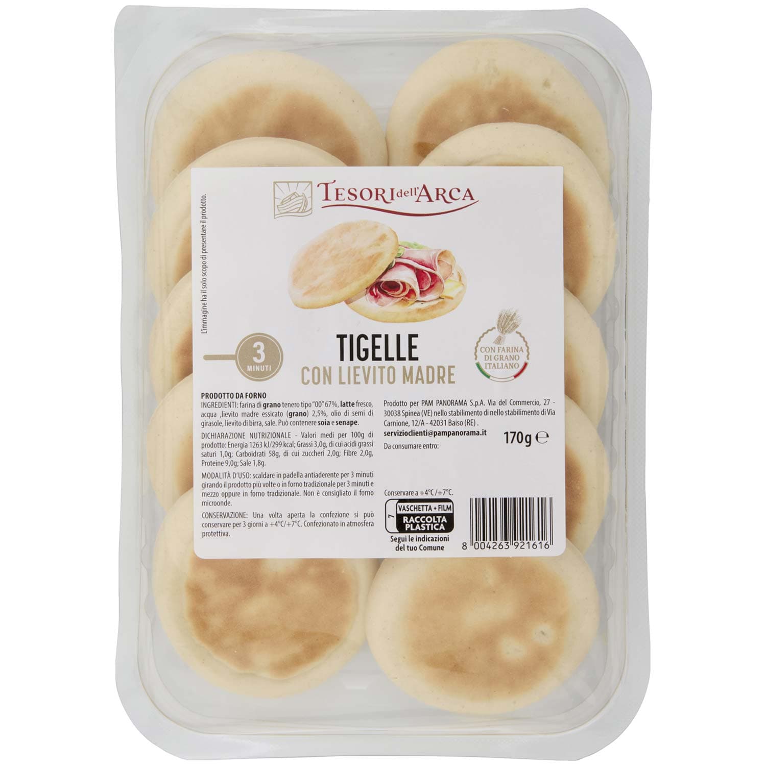 TESORI DELL'ARCA Tigelle con Lievito Madre 170 g – immagine 2