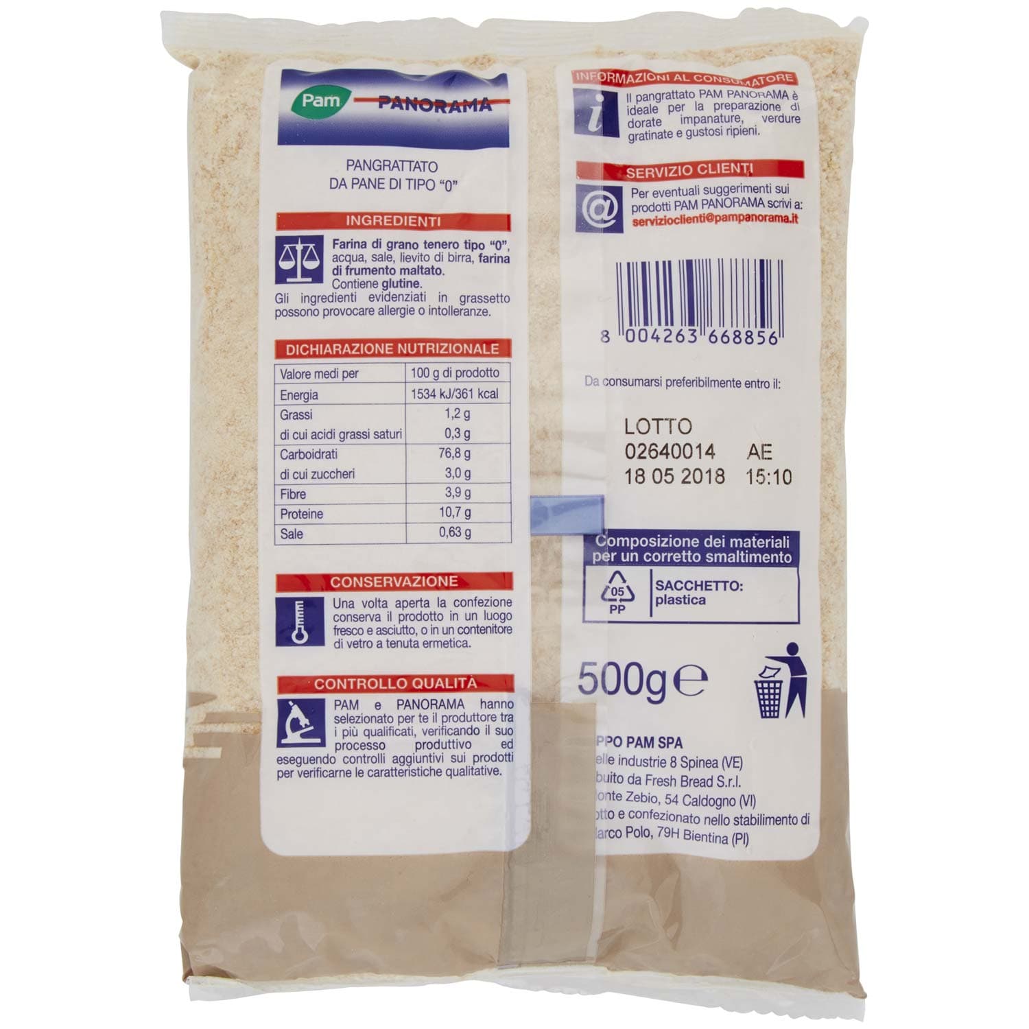 PAM PANORAMA Pan Grattato 500 g – immagine 4