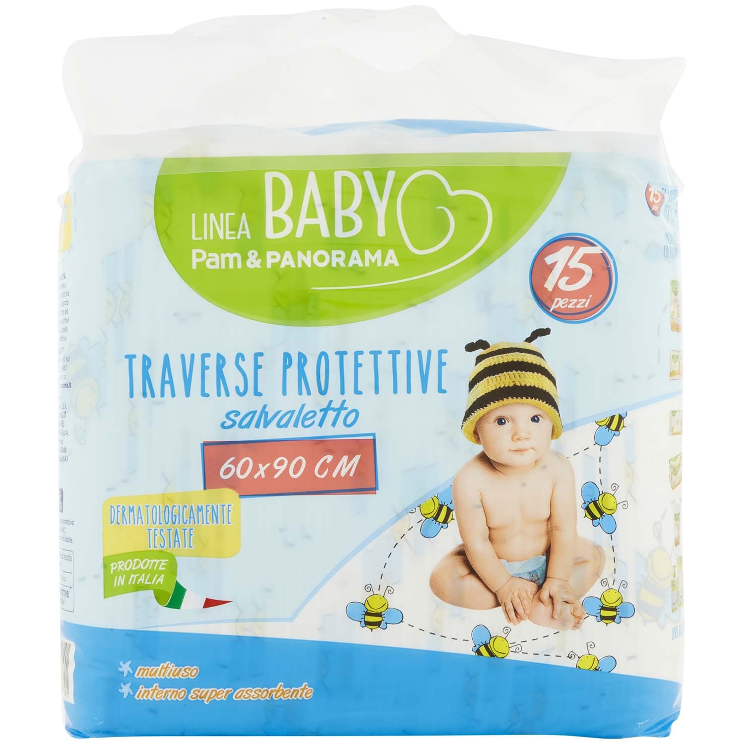 PAM PANORAMA Linea Baby Traverse Protettive salvaletto 60x90 cm 15 pz – immagine 2