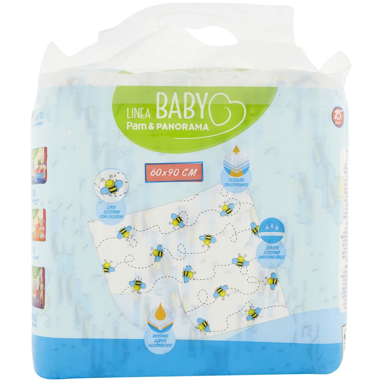 PAM PANORAMA Linea Baby Traverse Protettive salvaletto 60x90 cm 15 pz – immagine 4