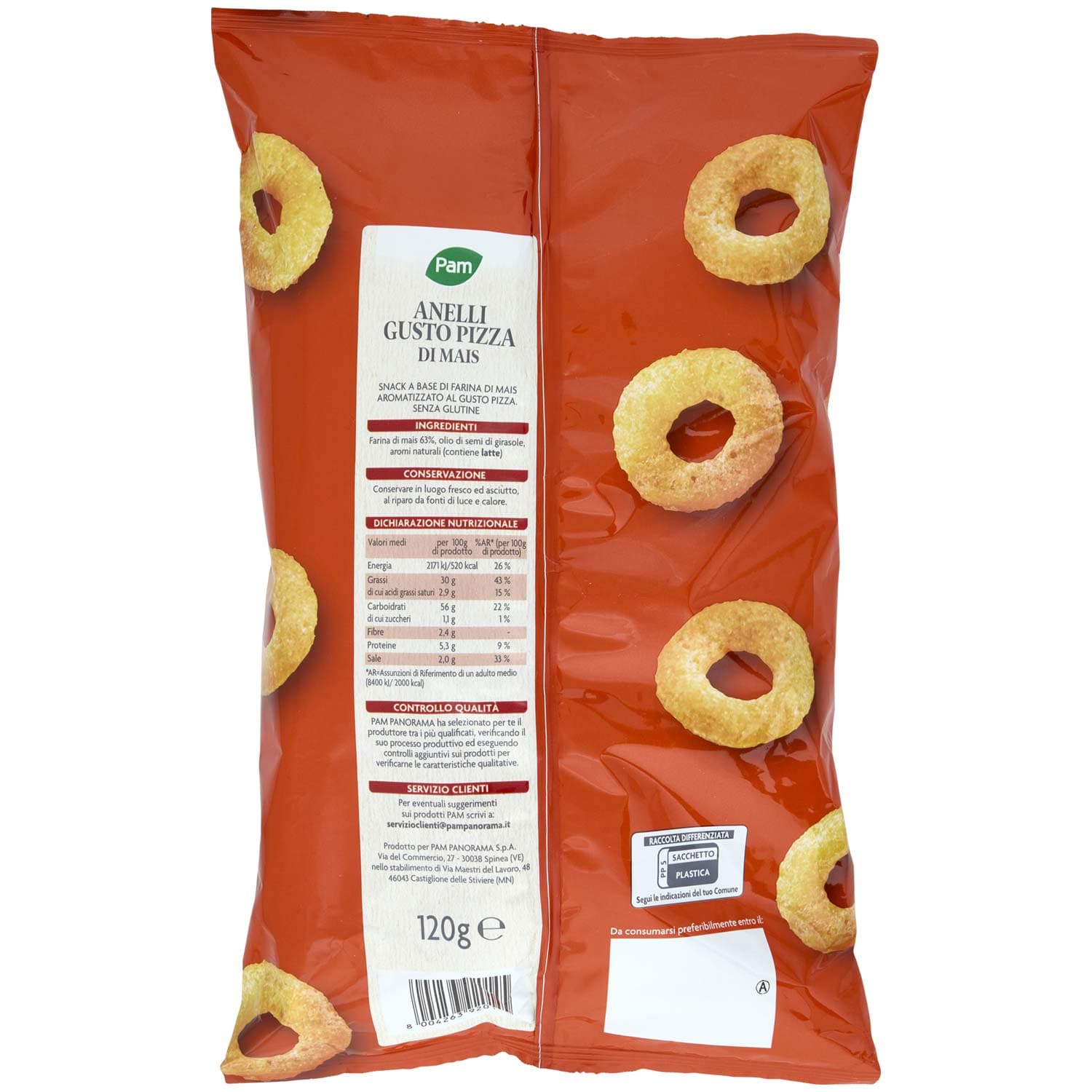 PAM Anelli Gusto Pizza di Mais 120 g – immagine 4