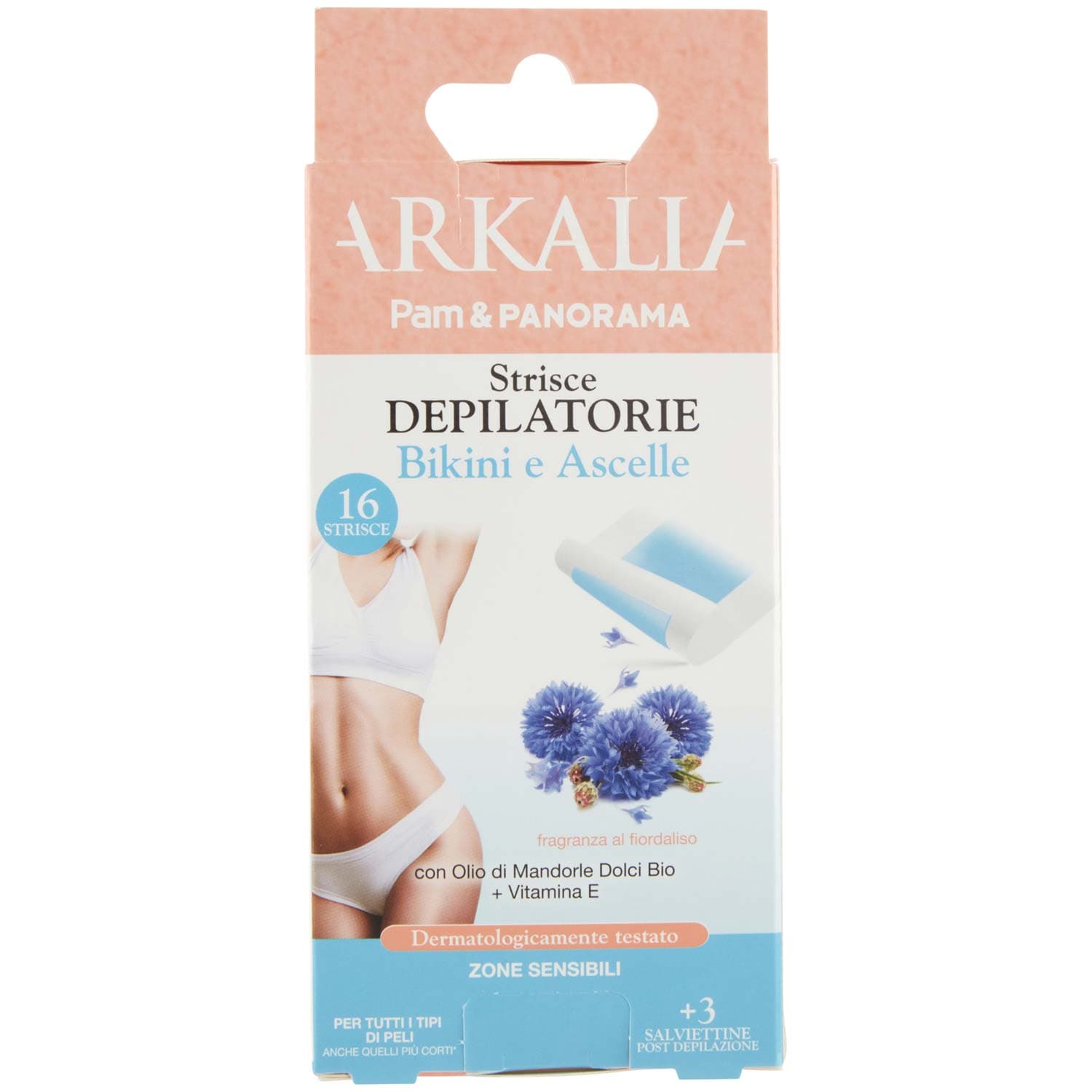 ARKALIA Strisce Depilatorie Bikini e Ascelle 16 Strisce + 3 Salviettine Post Depilazione – immagine 2